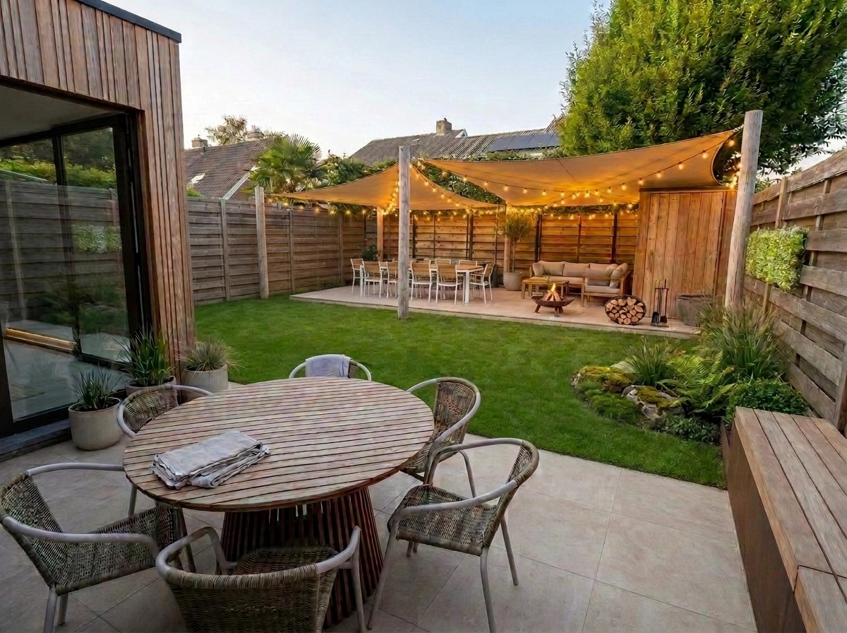 Landscape design in Scandinavian Garden style — Yard by GenRoom AI