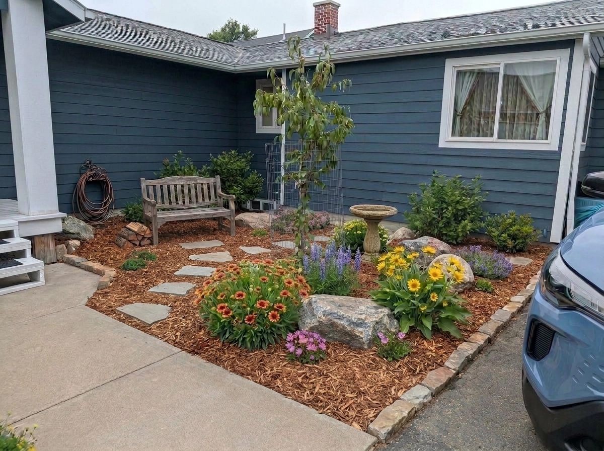 Landscape design in Eco Natural Garden style — Yard by GenRoom AI