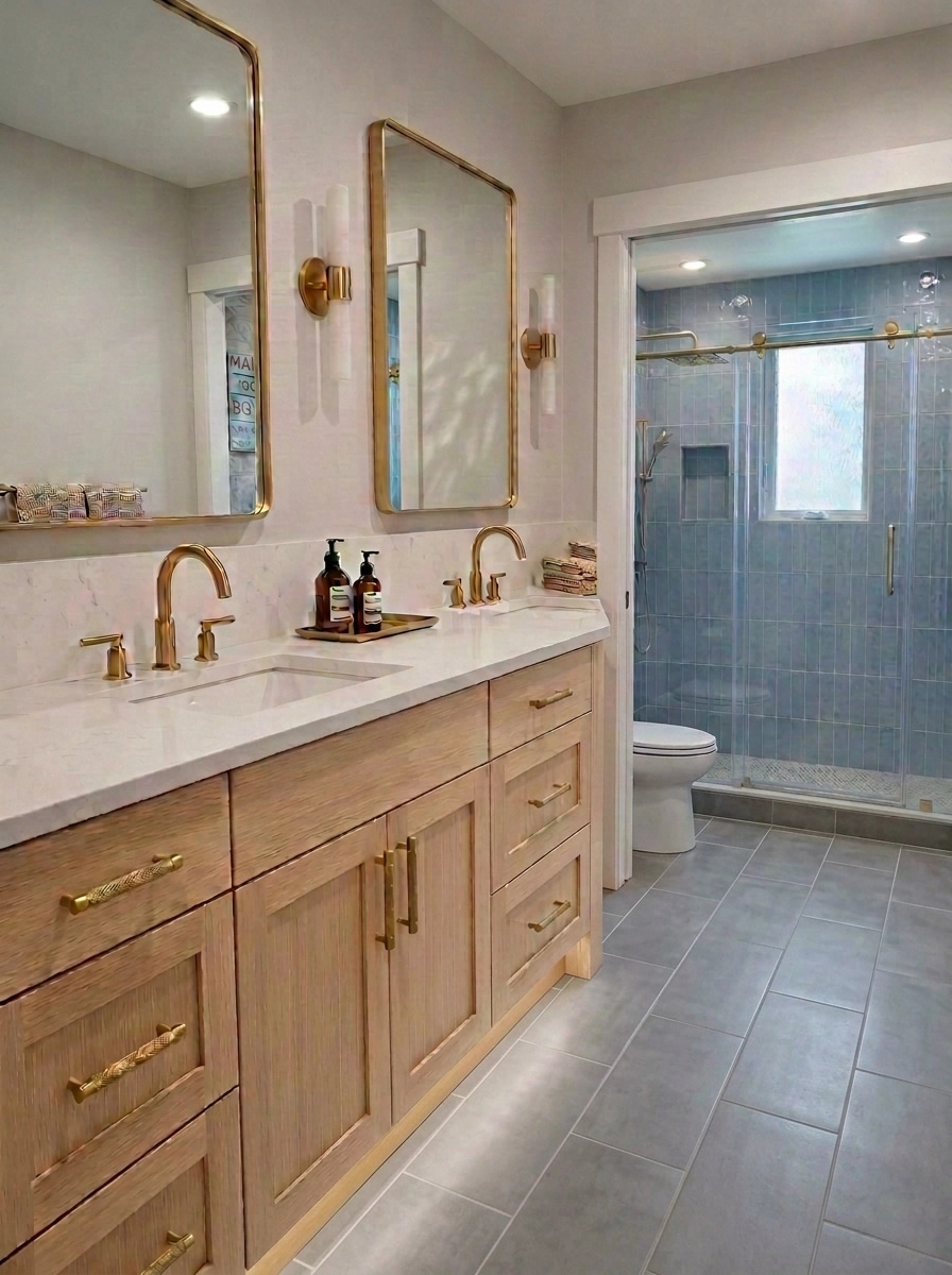 Interior design in Modern Farmhouse style — Bathroom by GenRoom AI