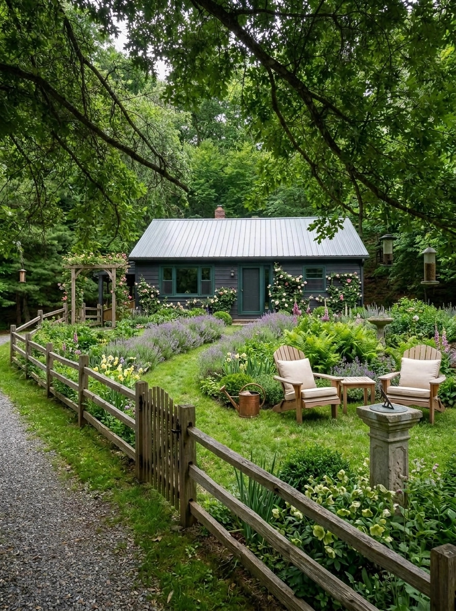 Landscape design in English Cottage Garden style — Yard by GenRoom AI
