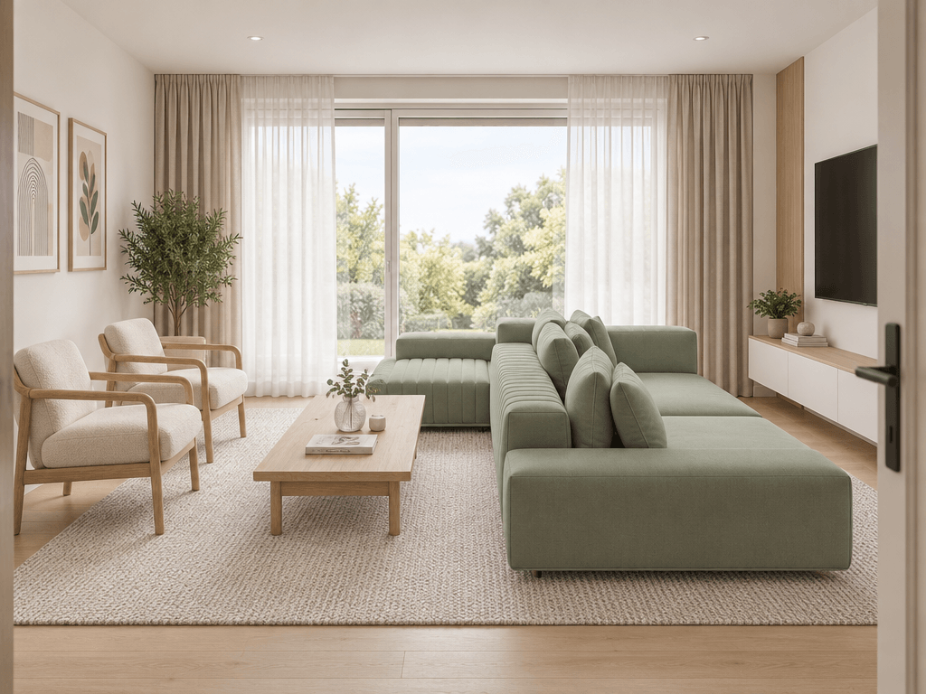 Design d'intérieur en style Scandinavian — Salon par GenRoom AI