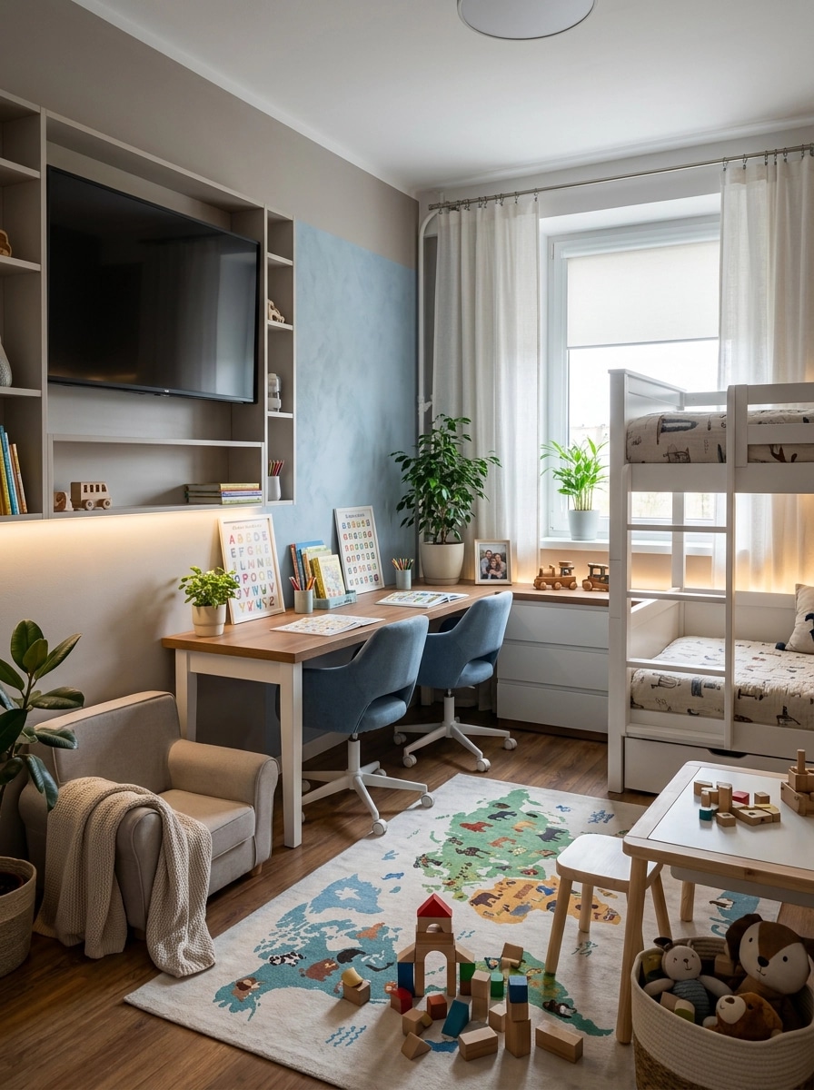 Interior design in Transitional style — Kids Room by GenRoom AI