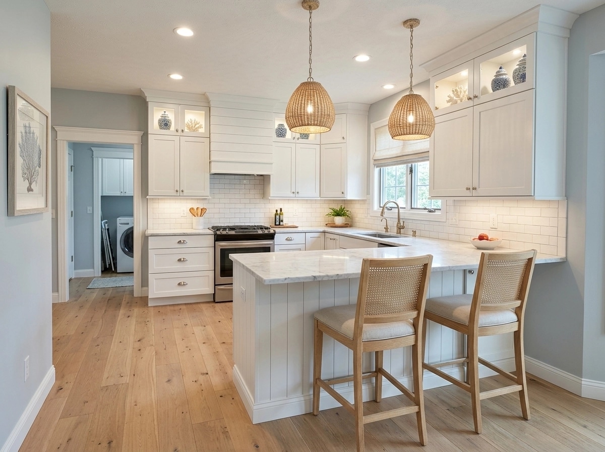 Coastal / Hamptons Kitchen design — interior photo by GenRoom AI