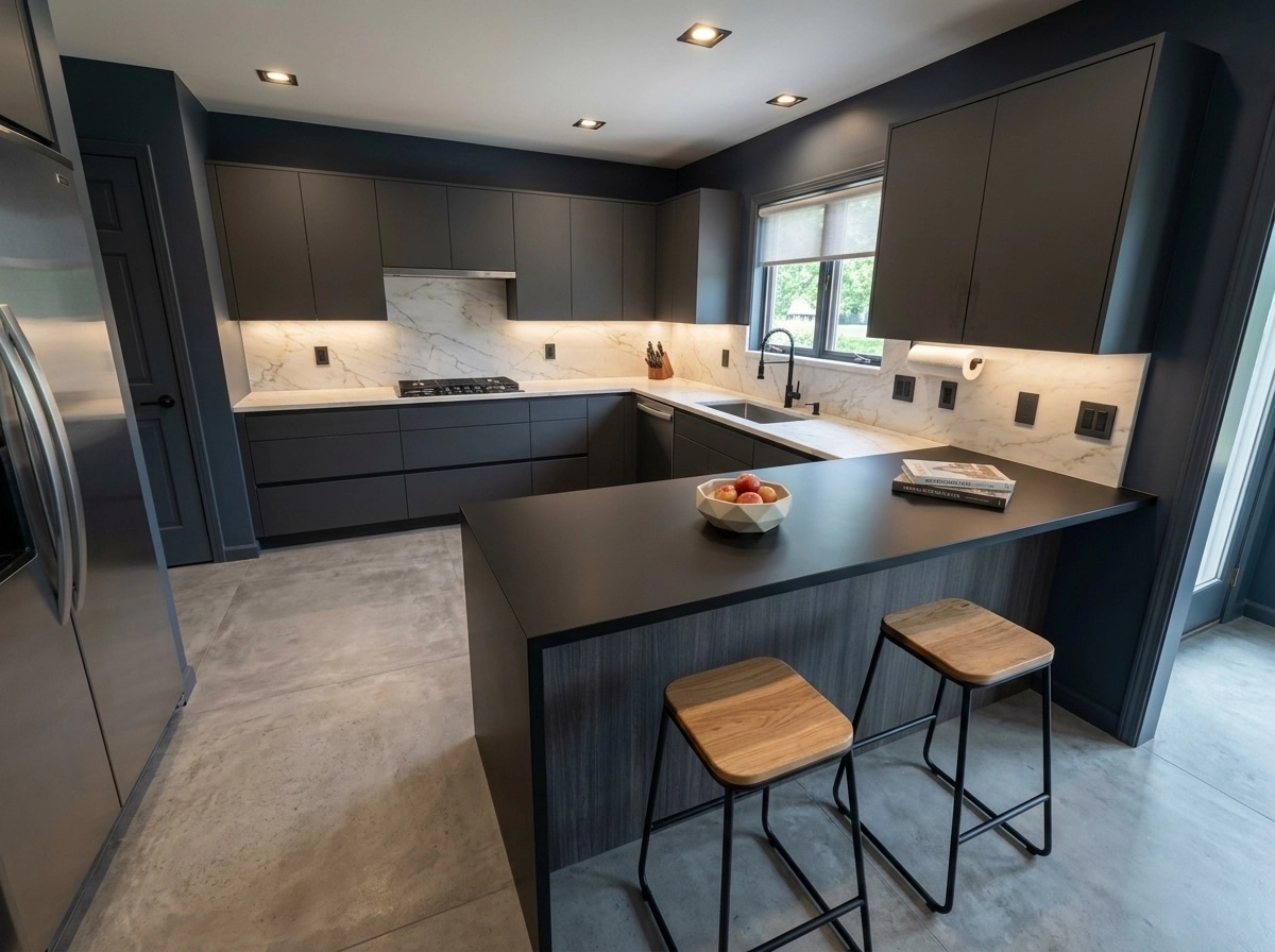 Kitchen interior in Contemporary style — photo by GenRoom AI