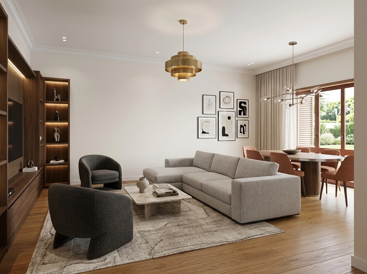 Interior design in Contemporary style — Living Room by GenRoom AI