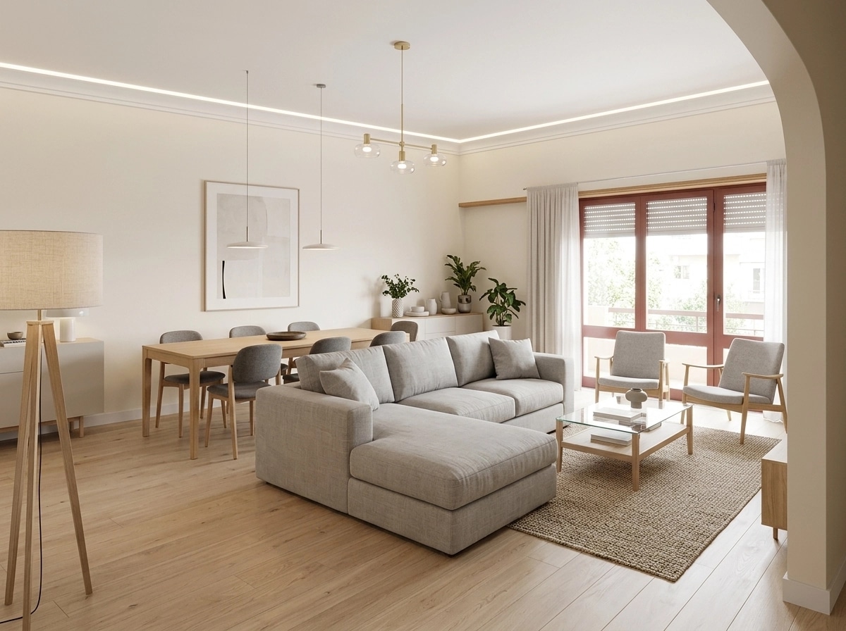 Scandinavian Living Room design — interior photo by GenRoom AI