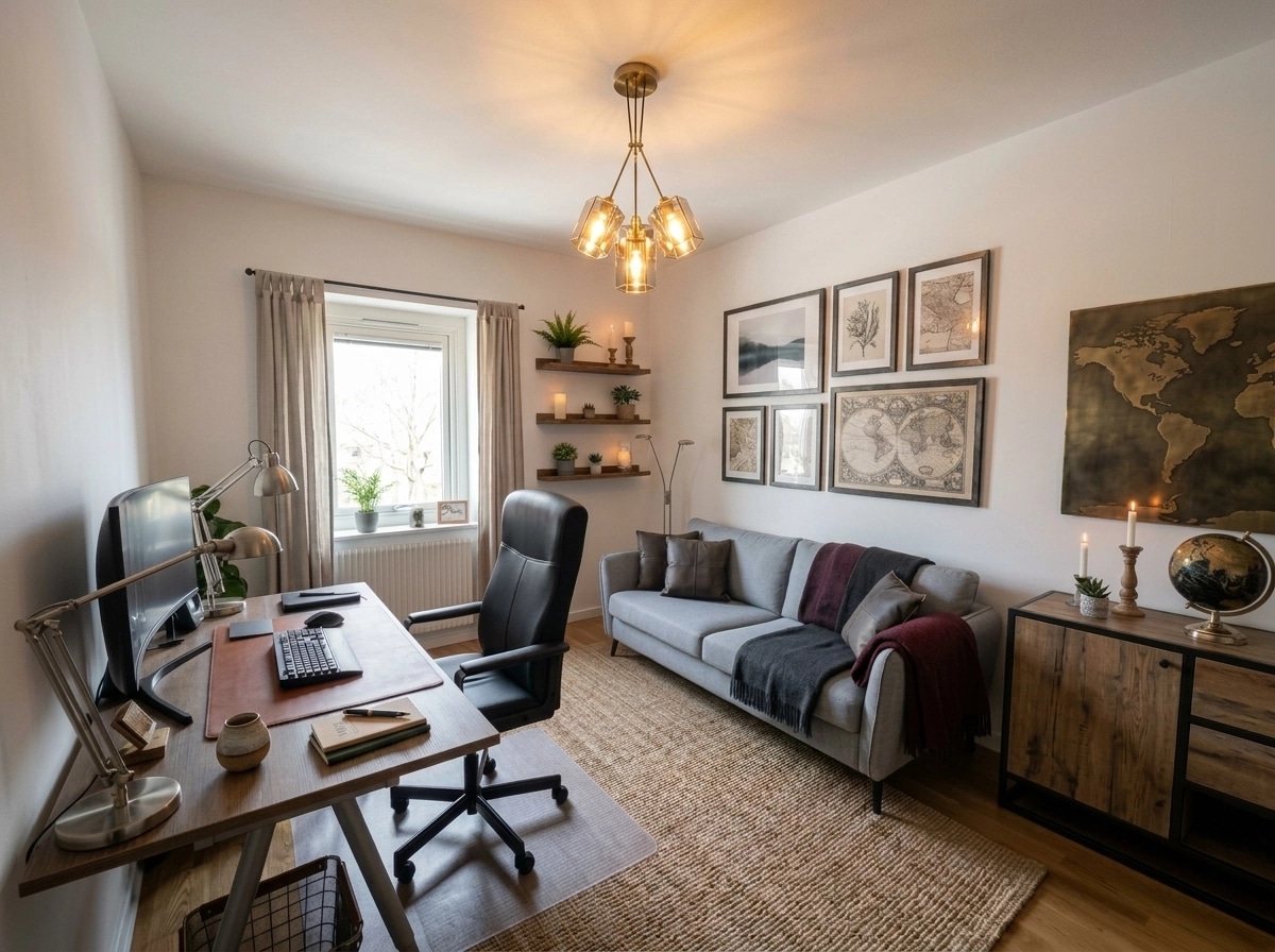 Office interior in Loft / Industrial style — photo by GenRoom AI