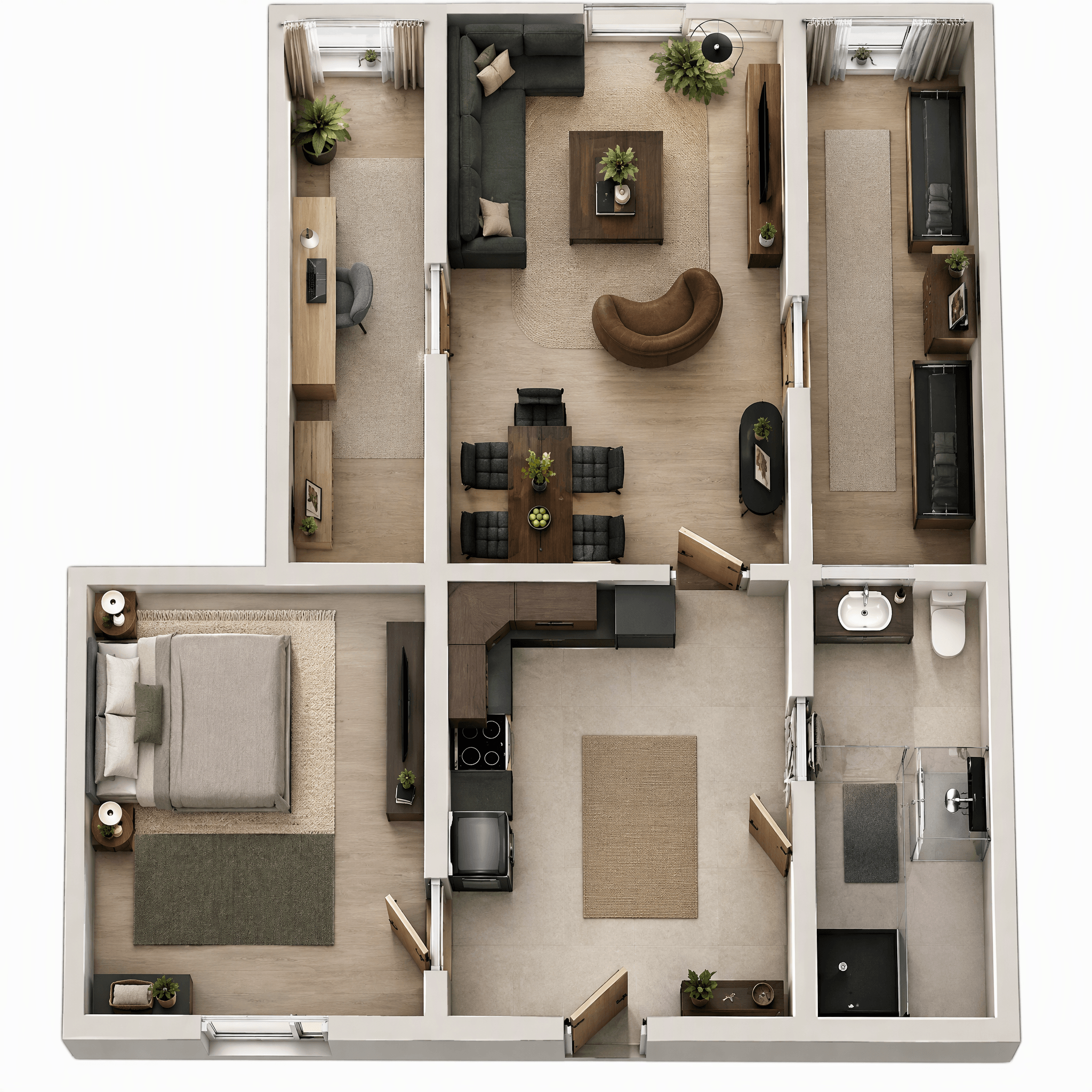 Interior design in Contemporary style — Living Room by GenRoom AI