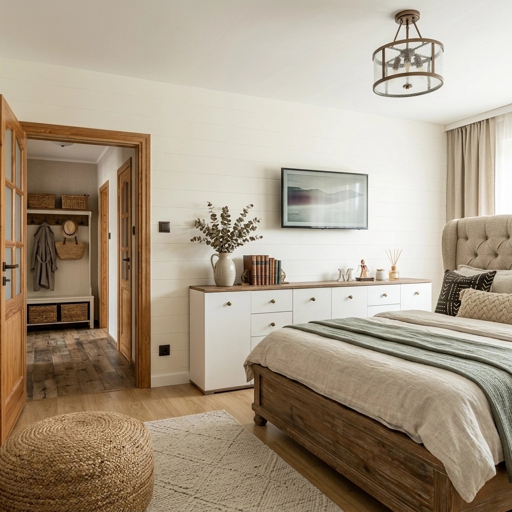 Interior design in Modern Farmhouse style — Bedroom by GenRoom AI