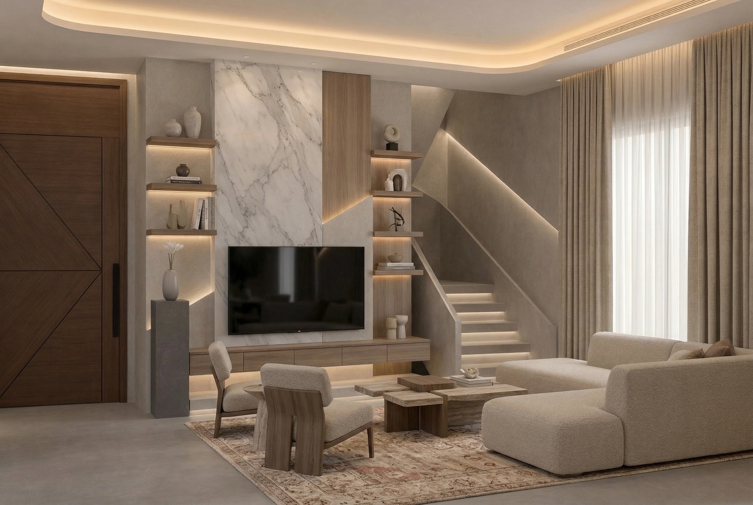 Interior design in Contemporary style — Living Room by GenRoom AI
