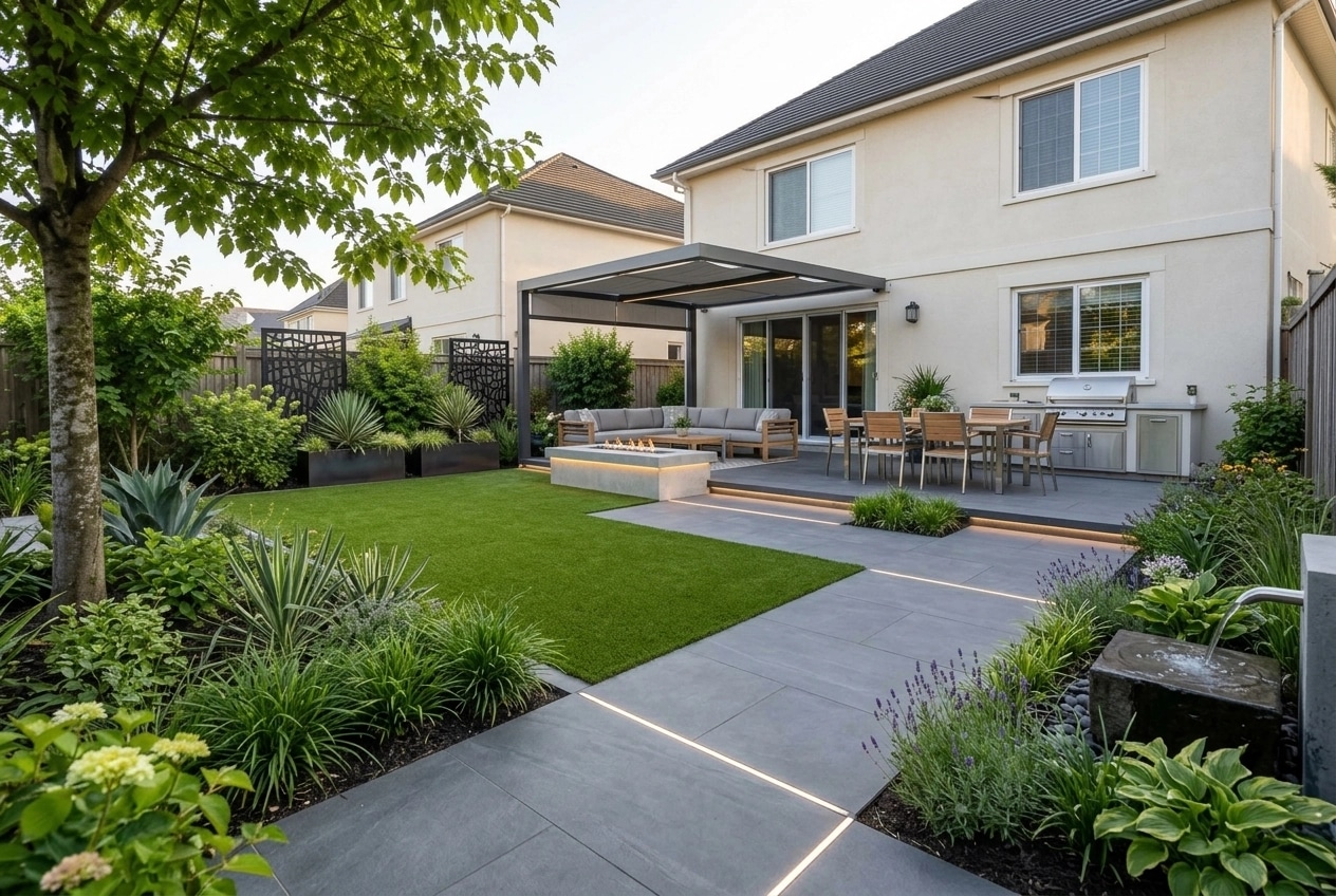 Landscape design in Contemporary Yard style — Yard by GenRoom AI