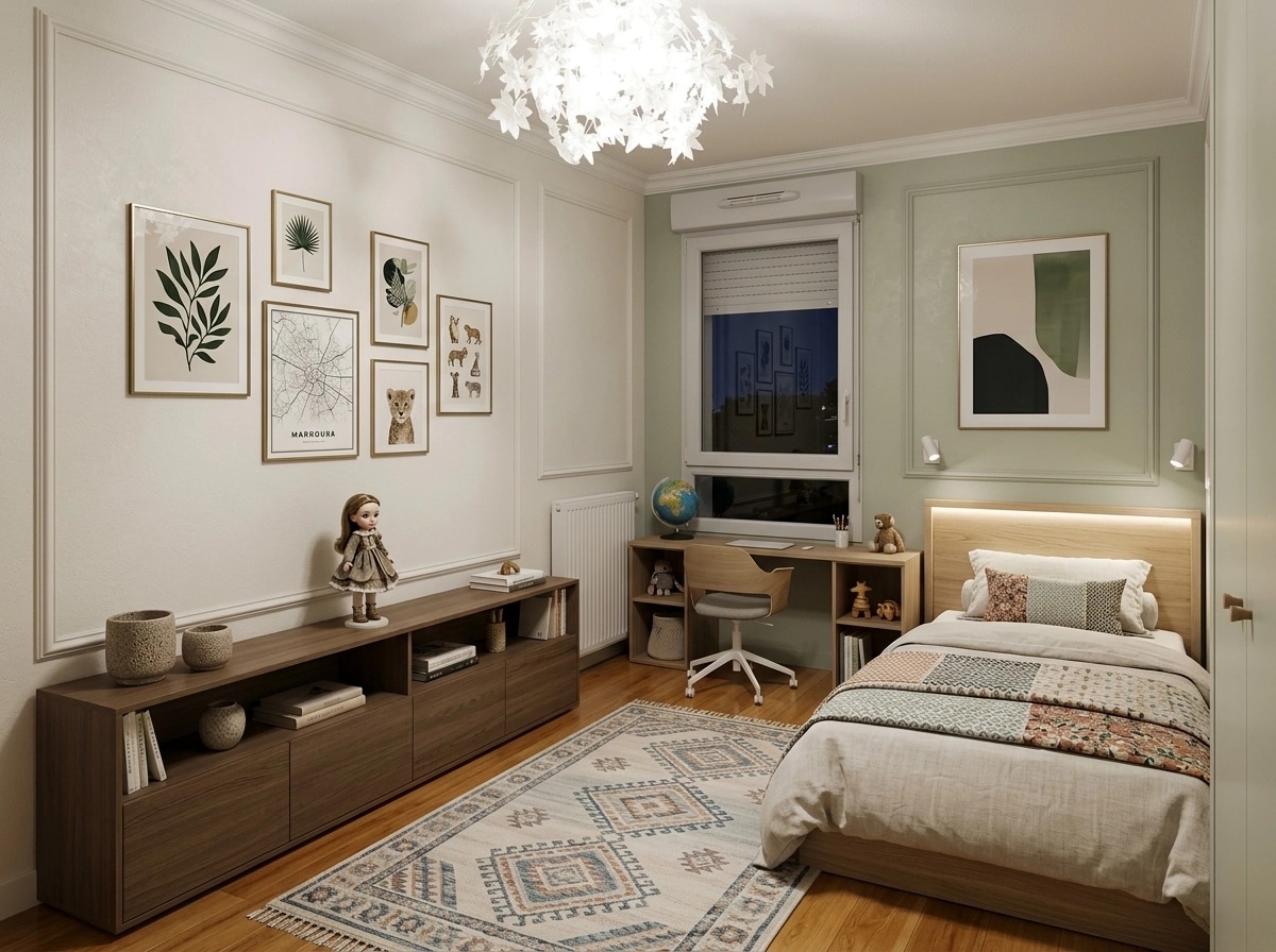 Contemporary Kids Room design — interior photo by GenRoom AI
