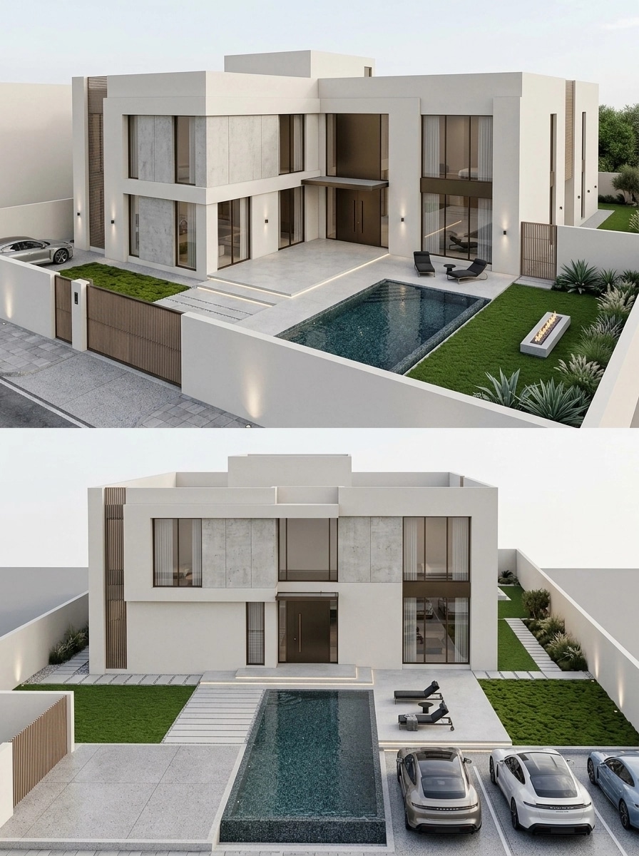 Minimalist Facade Facade design — facade photo by GenRoom AI