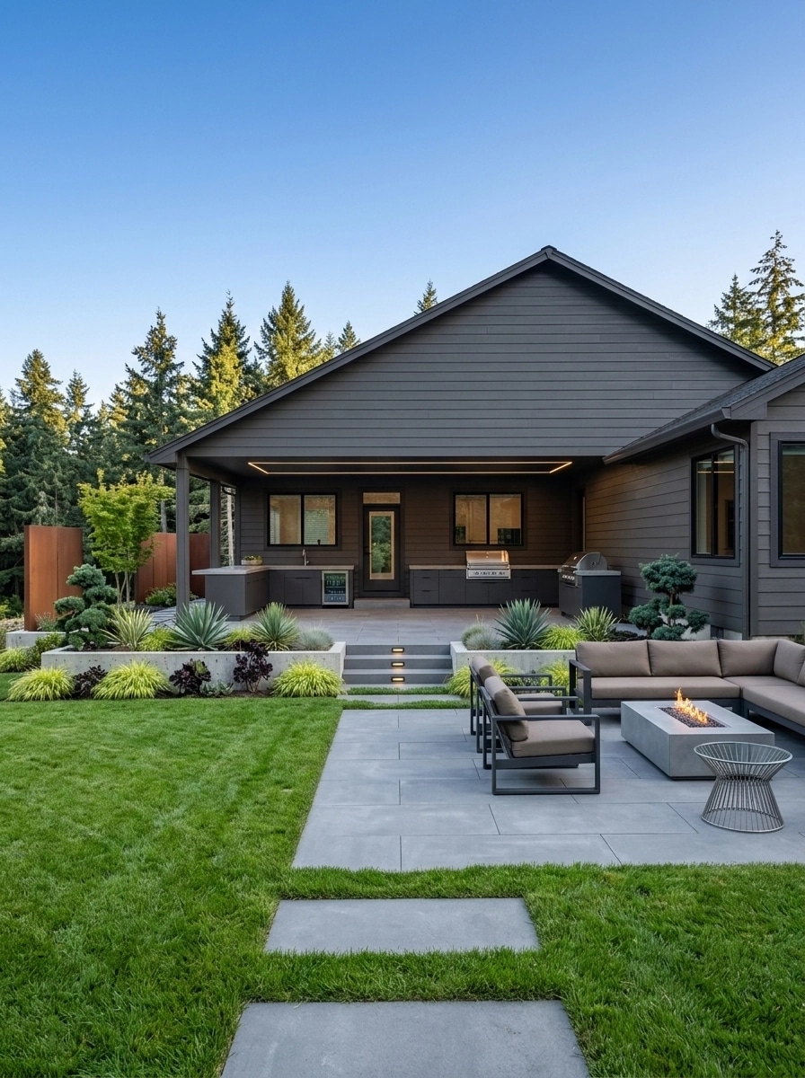 Landscape design in Contemporary Yard style — Yard by GenRoom AI