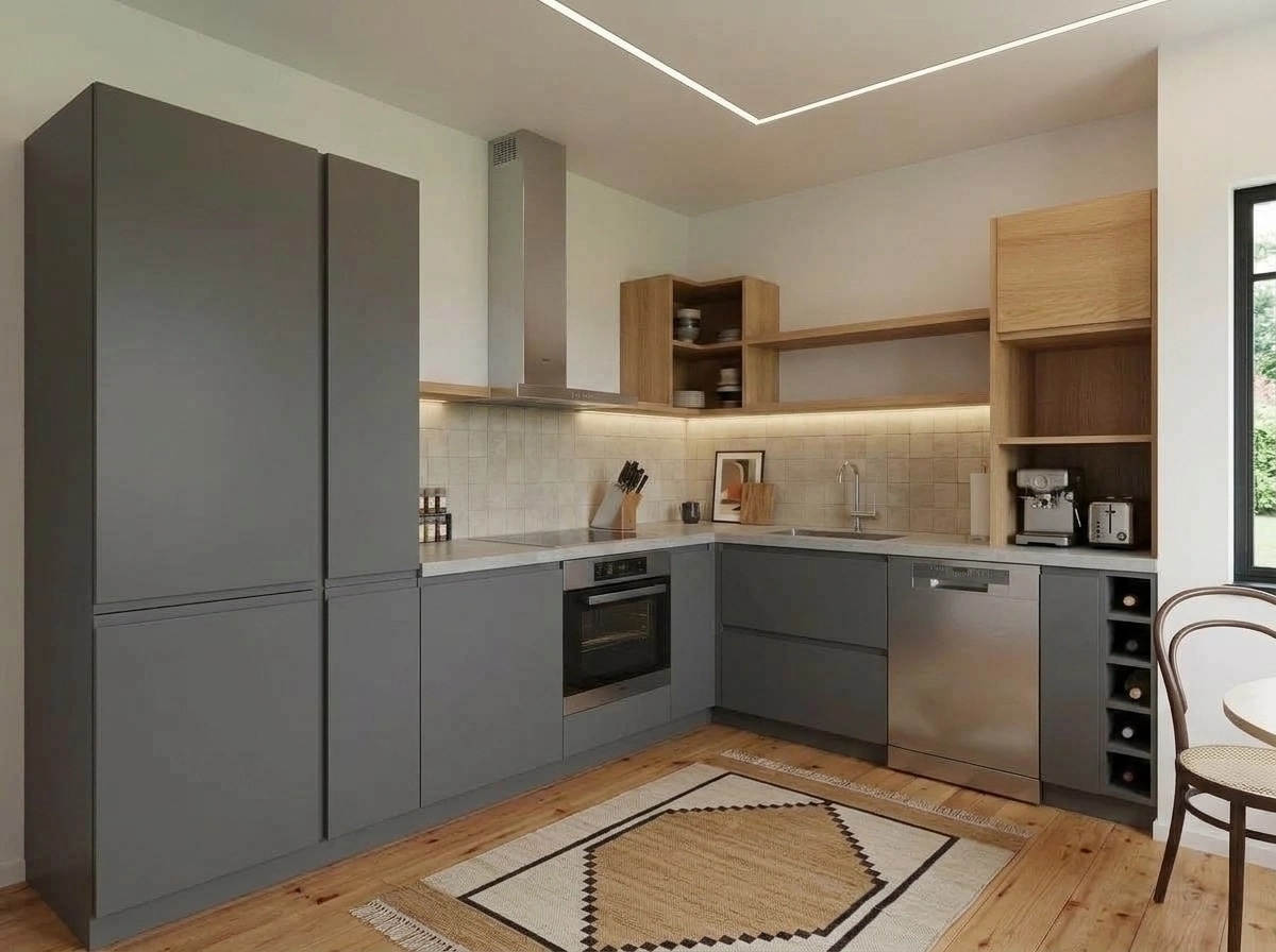 Interior design in Bauhaus style — Kitchen by GenRoom AI