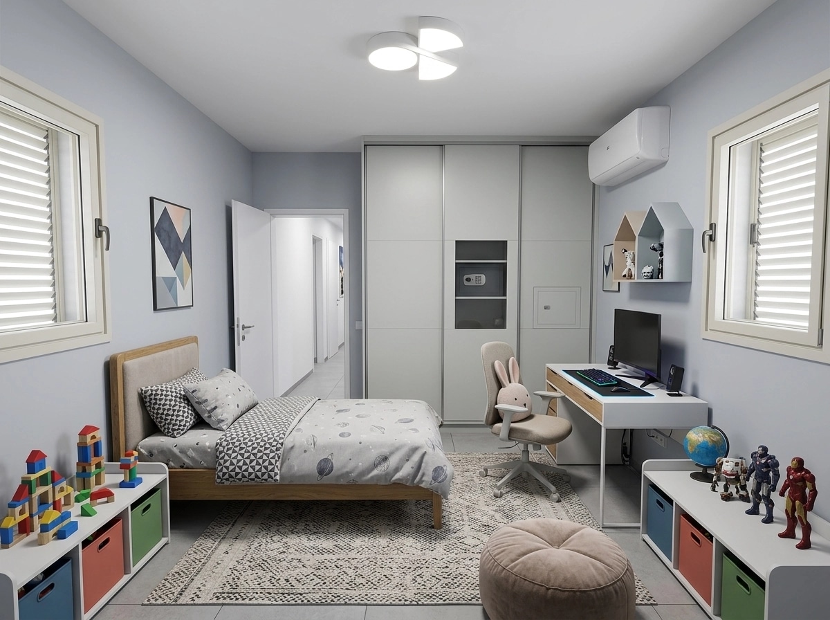 Contemporary Kids Room design — interior photo by GenRoom AI