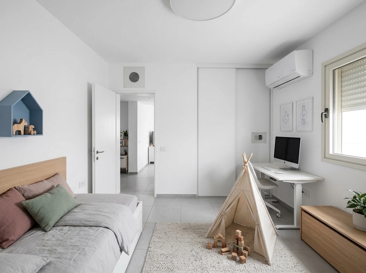 Minimalism Kids Room design — interior photo by GenRoom AI