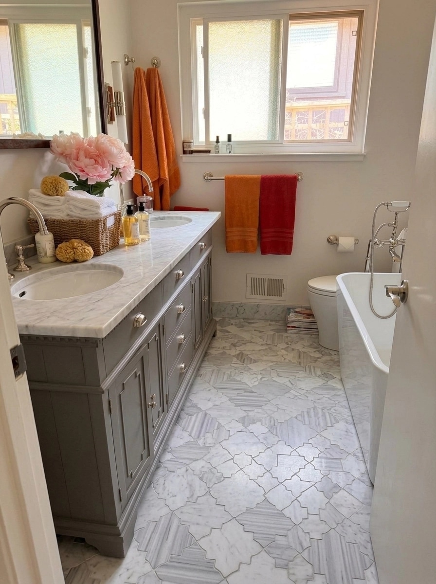 Interior design in Coastal / Hamptons style — Bathroom by GenRoom AI