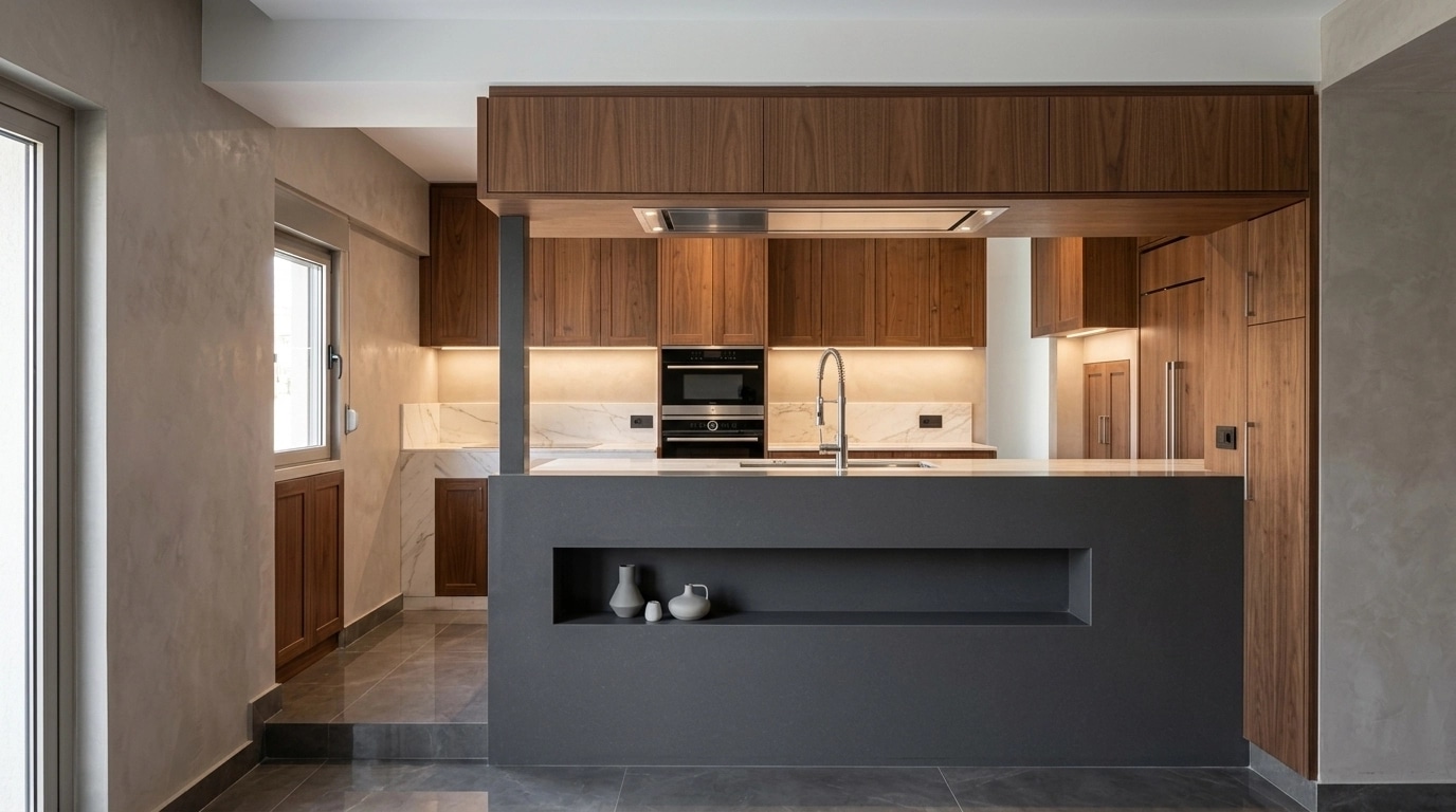 Kitchen interior in Contemporary style — photo by GenRoom AI