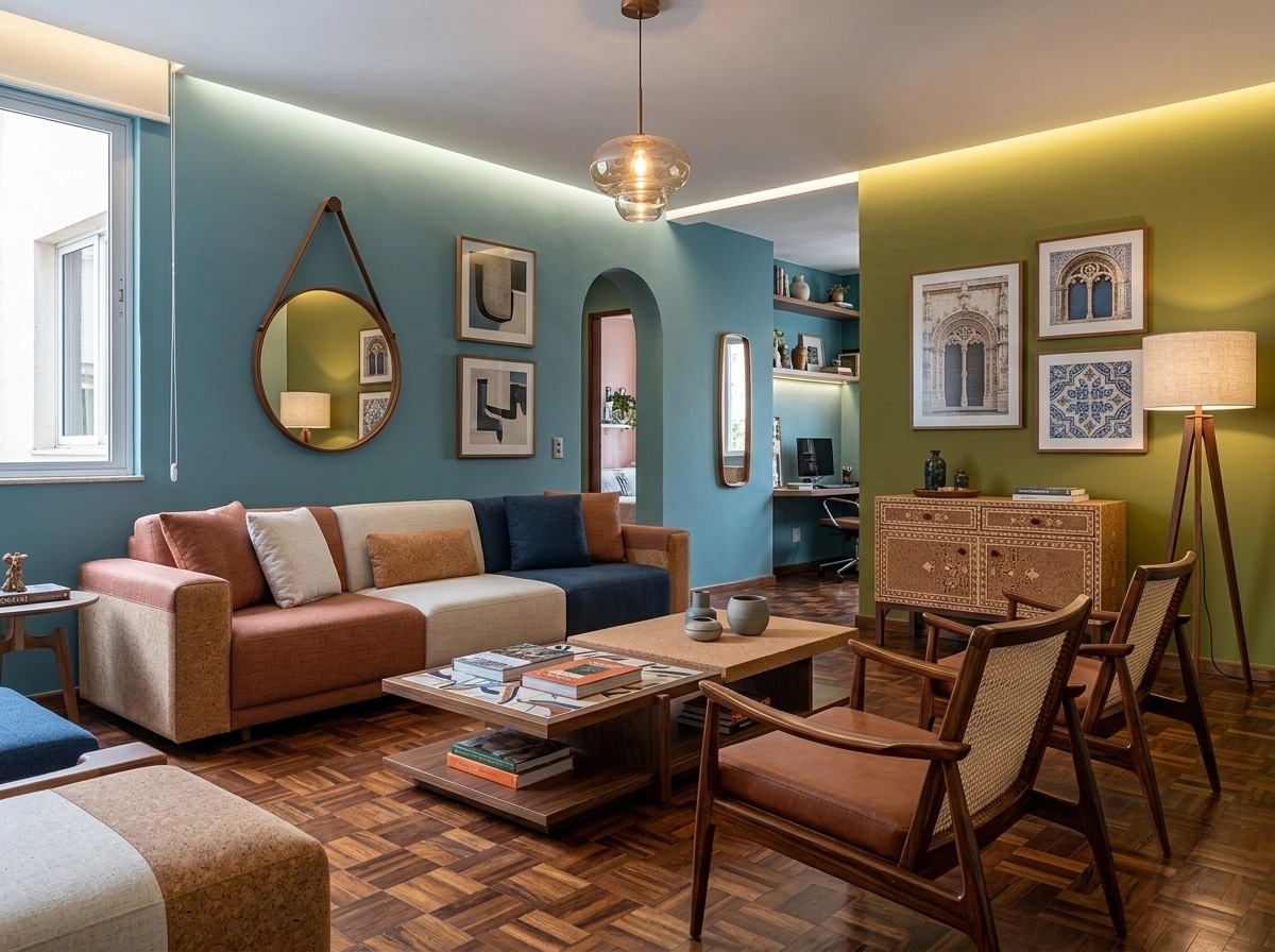 Interior design in Portuguese Modern style — Living Room by GenRoom AI