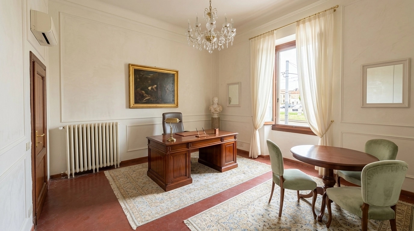 Office interior in Classic style — photo by GenRoom AI