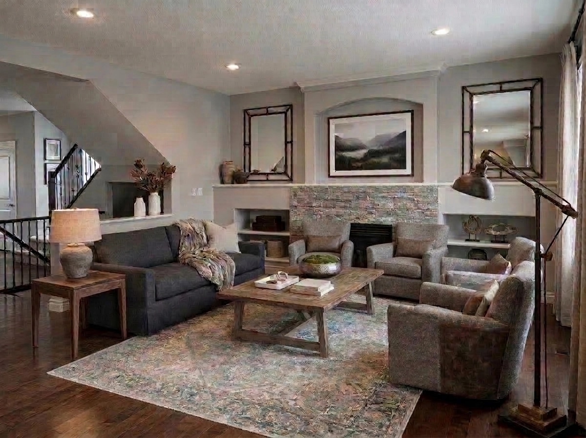Modern Farmhouse Living Room design — interior photo by GenRoom AI