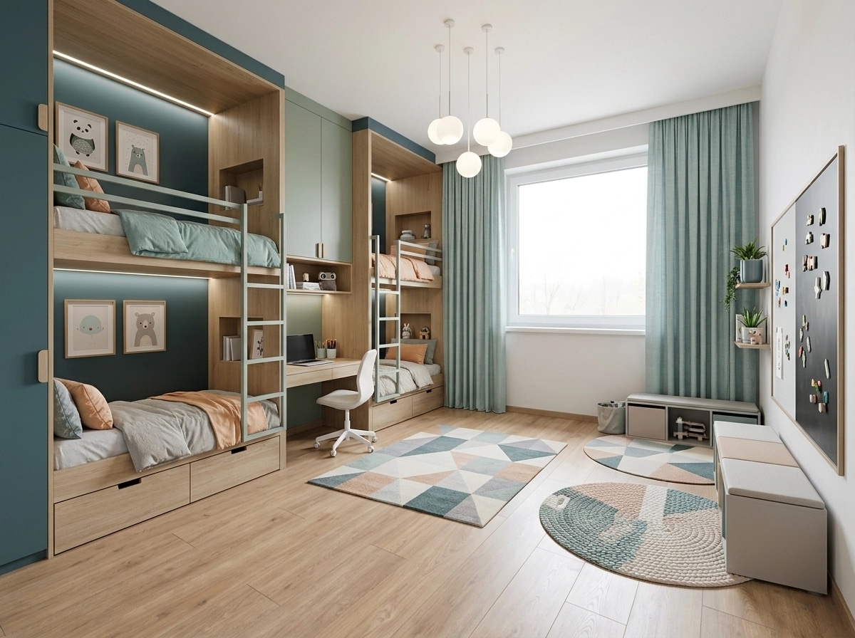 Contemporary Kids Room design — interior photo by GenRoom AI