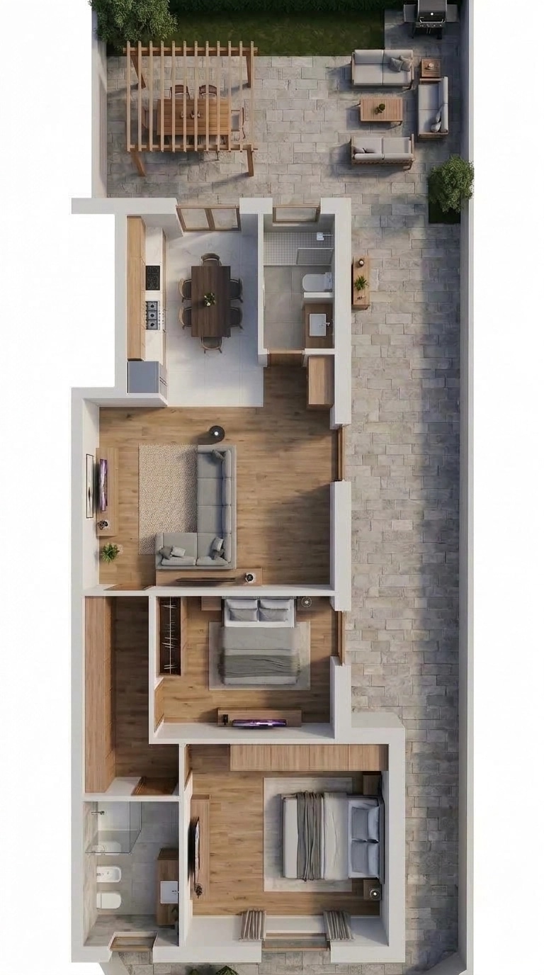 Interior design in Contemporary style — Living Room by GenRoom AI
