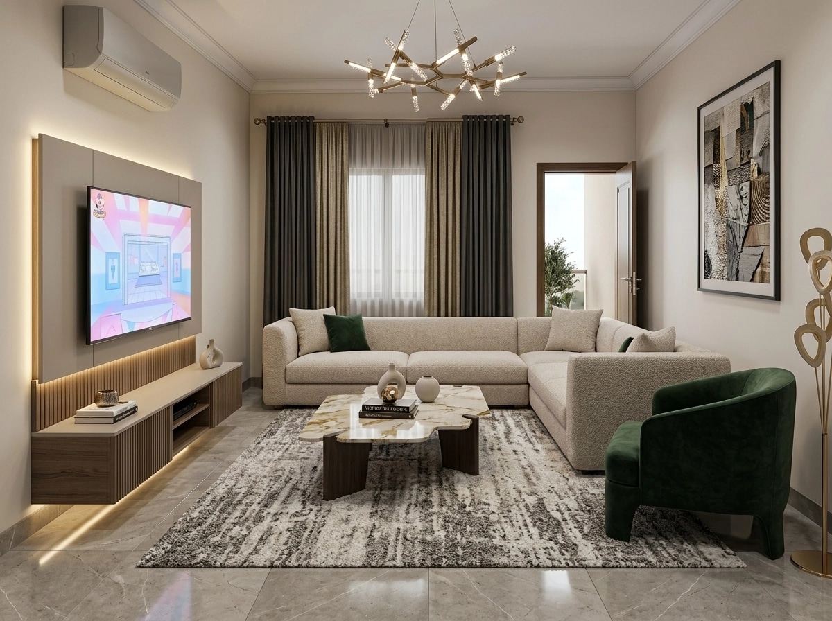 Interior design in Contemporary style — Living Room by GenRoom AI