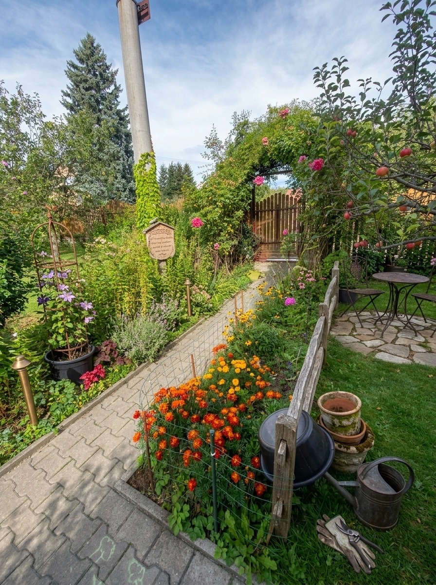 Country Rustic Garden Yard design — yard photo by GenRoom AI