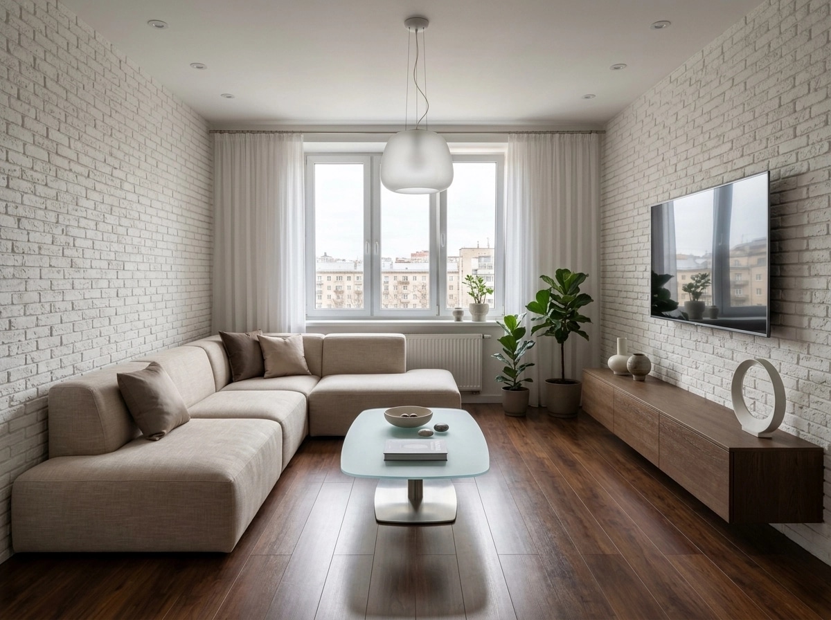 Minimalism Living Room design — interior photo by GenRoom AI