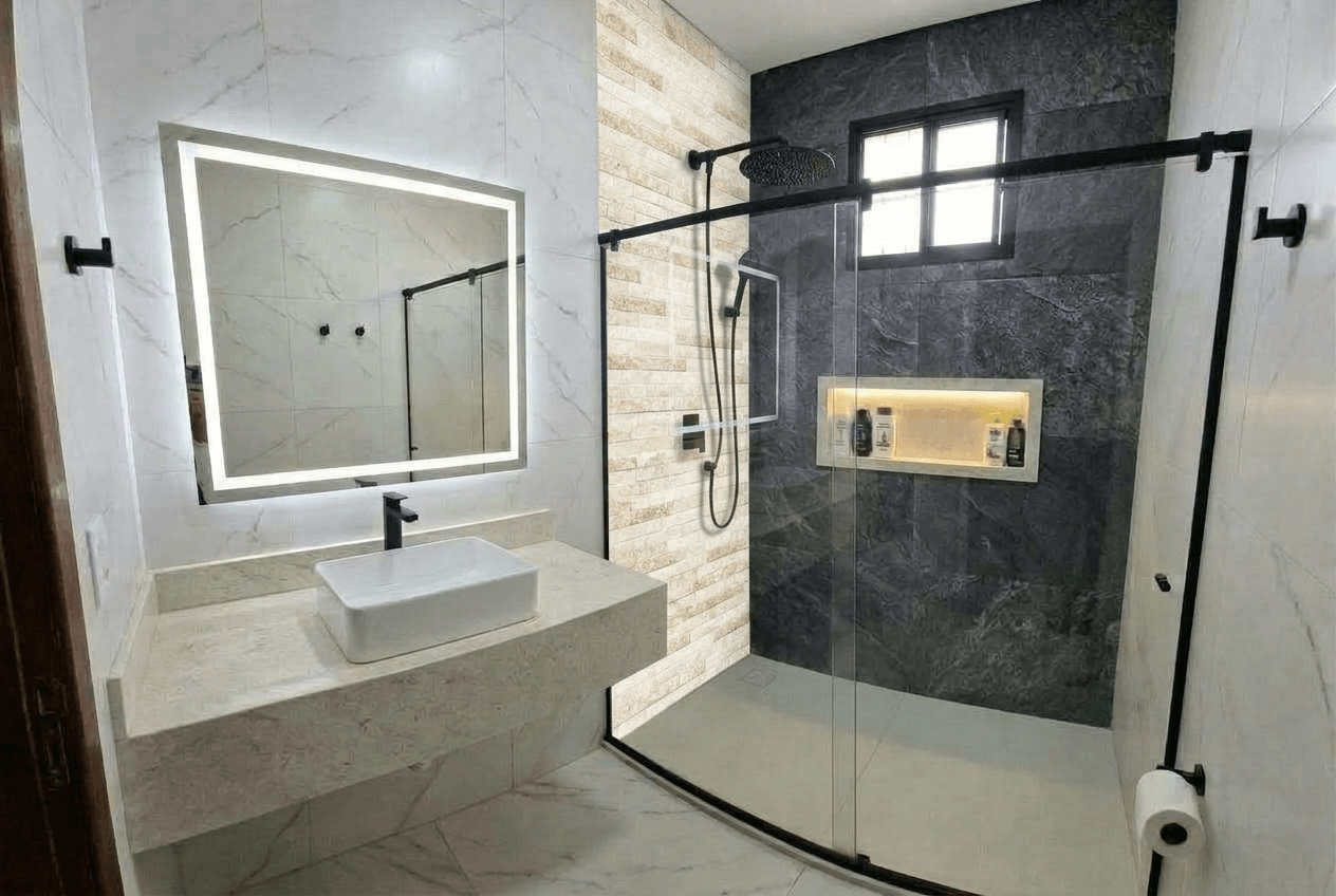 Bathroom interior in no_style style — photo by GenRoom AI