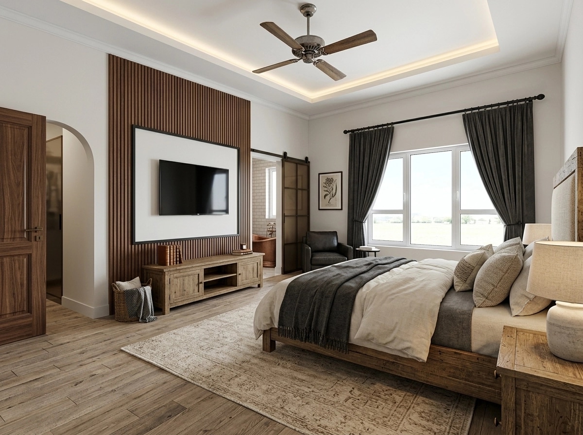 Interior design in Modern Farmhouse style — Bedroom by GenRoom AI