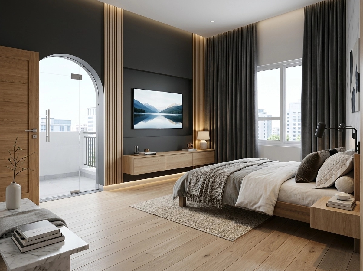 Scandinavian Bedroom design — interior photo by GenRoom AI