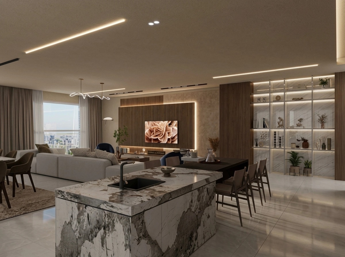 Interior design in Contemporary style — Living Room by GenRoom AI