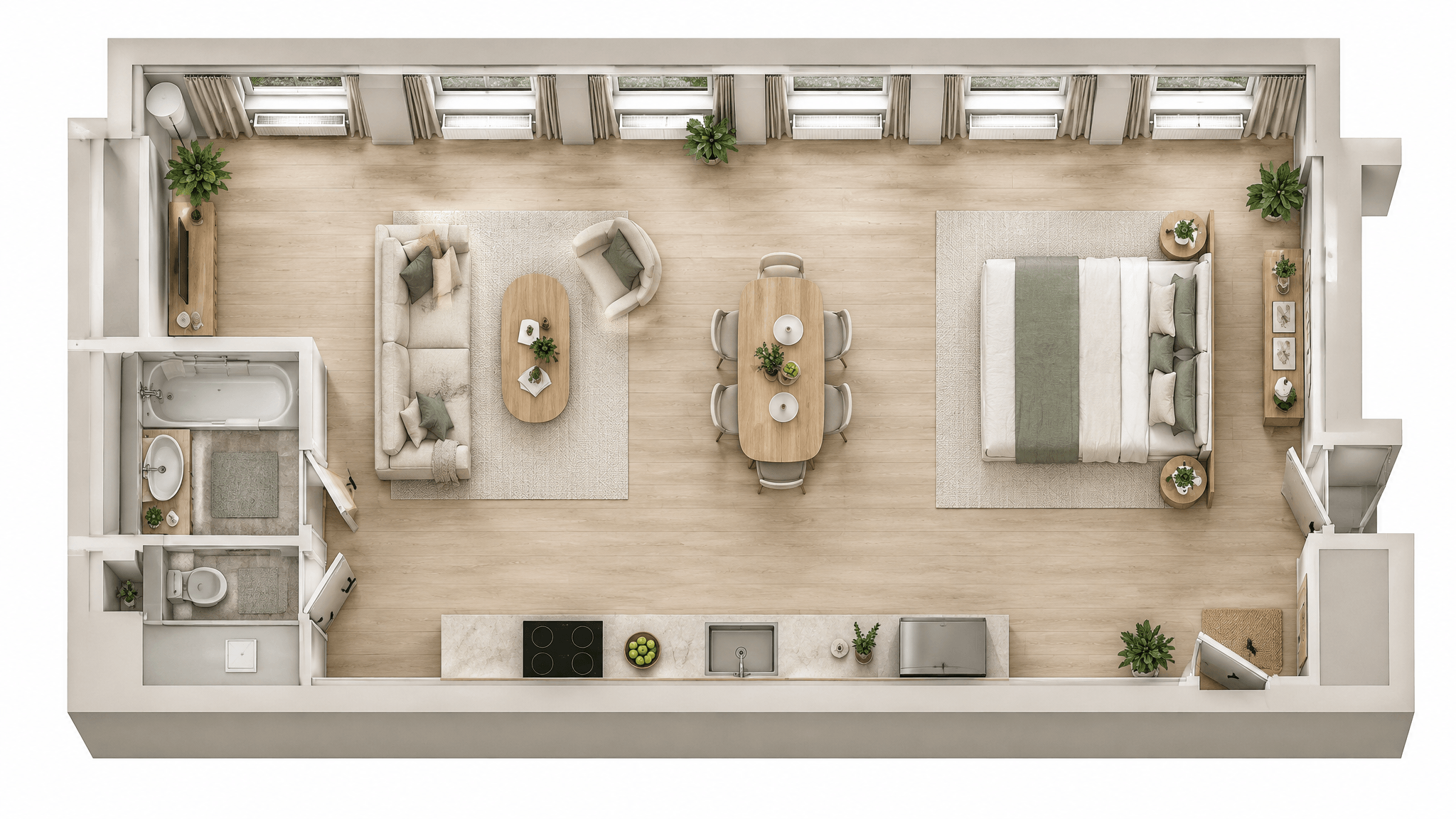 Interior design in Scandinavian style — Living Room by GenRoom AI