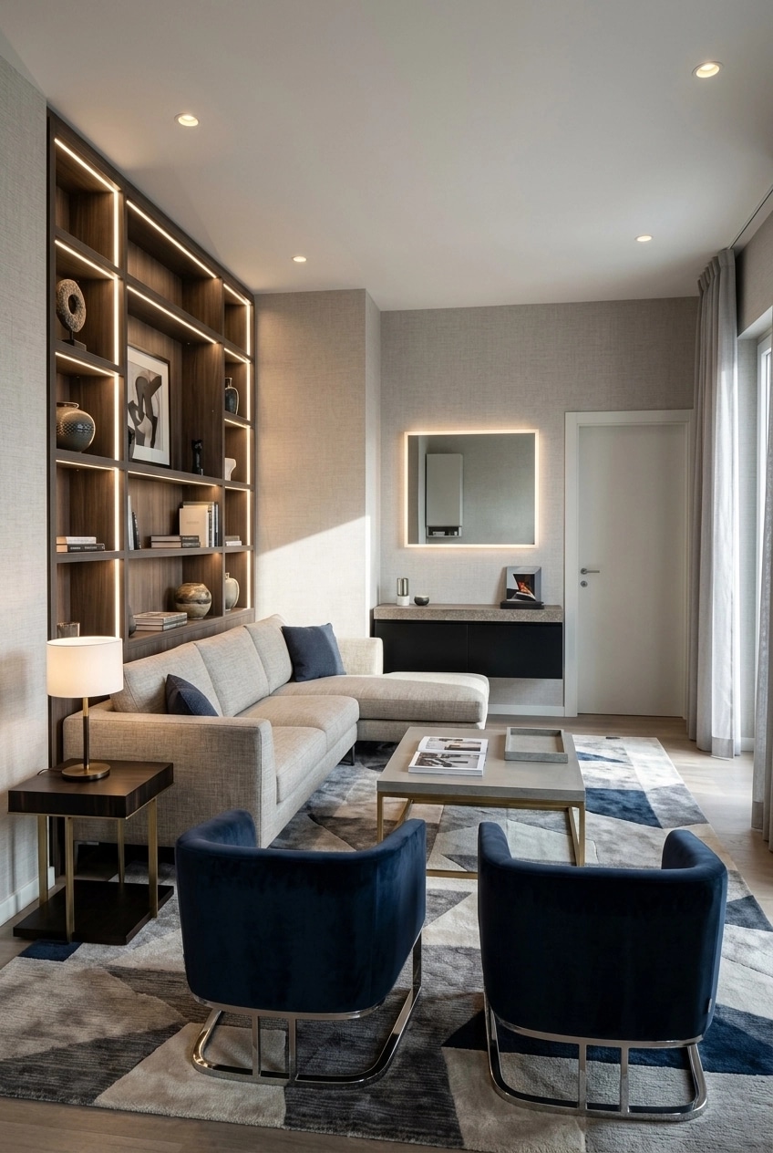 Interior design in Contemporary style — Living Room by GenRoom AI