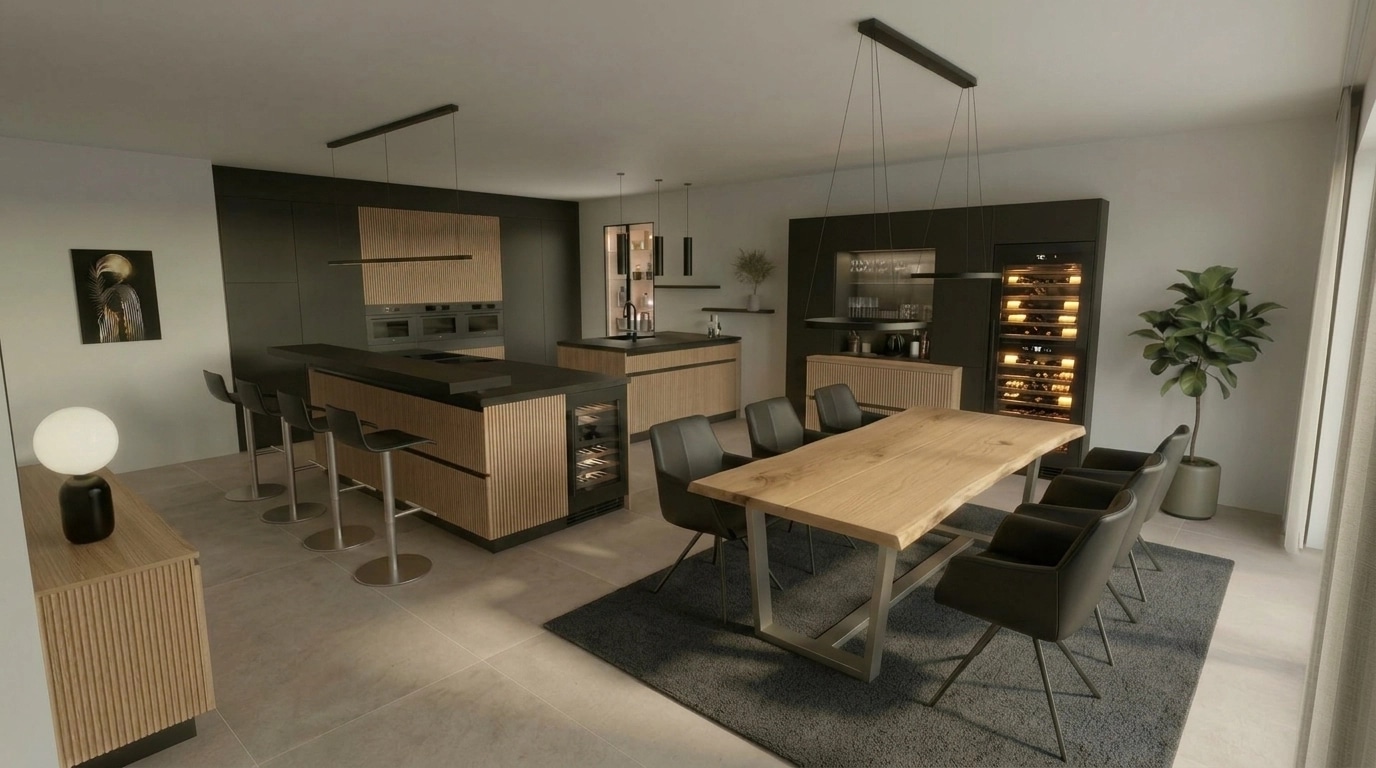 Kitchen interior in no_style style — photo by GenRoom AI