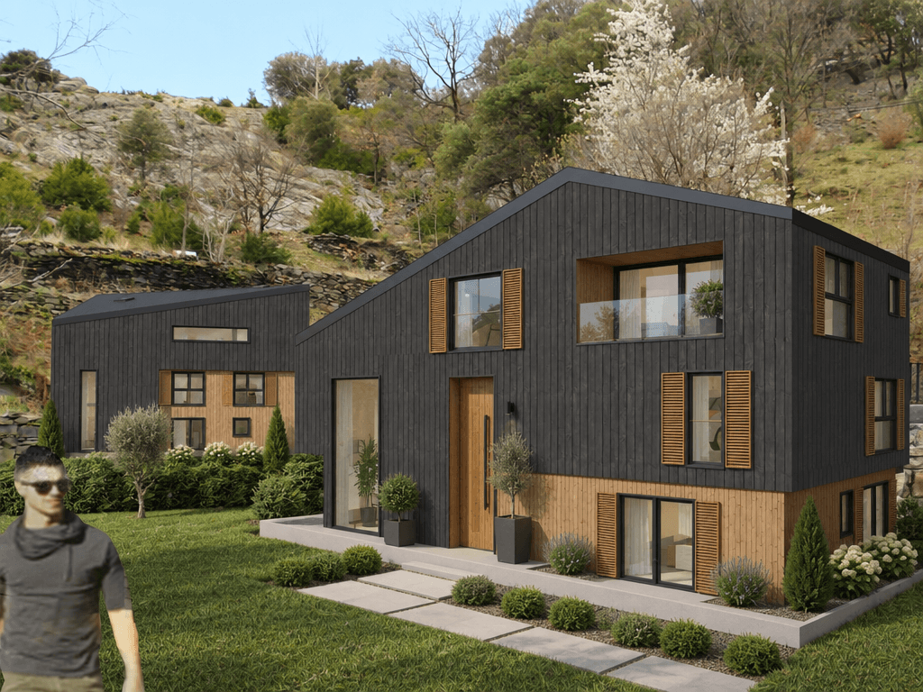 Facade design in Chalet Facade style — photo by GenRoom AI