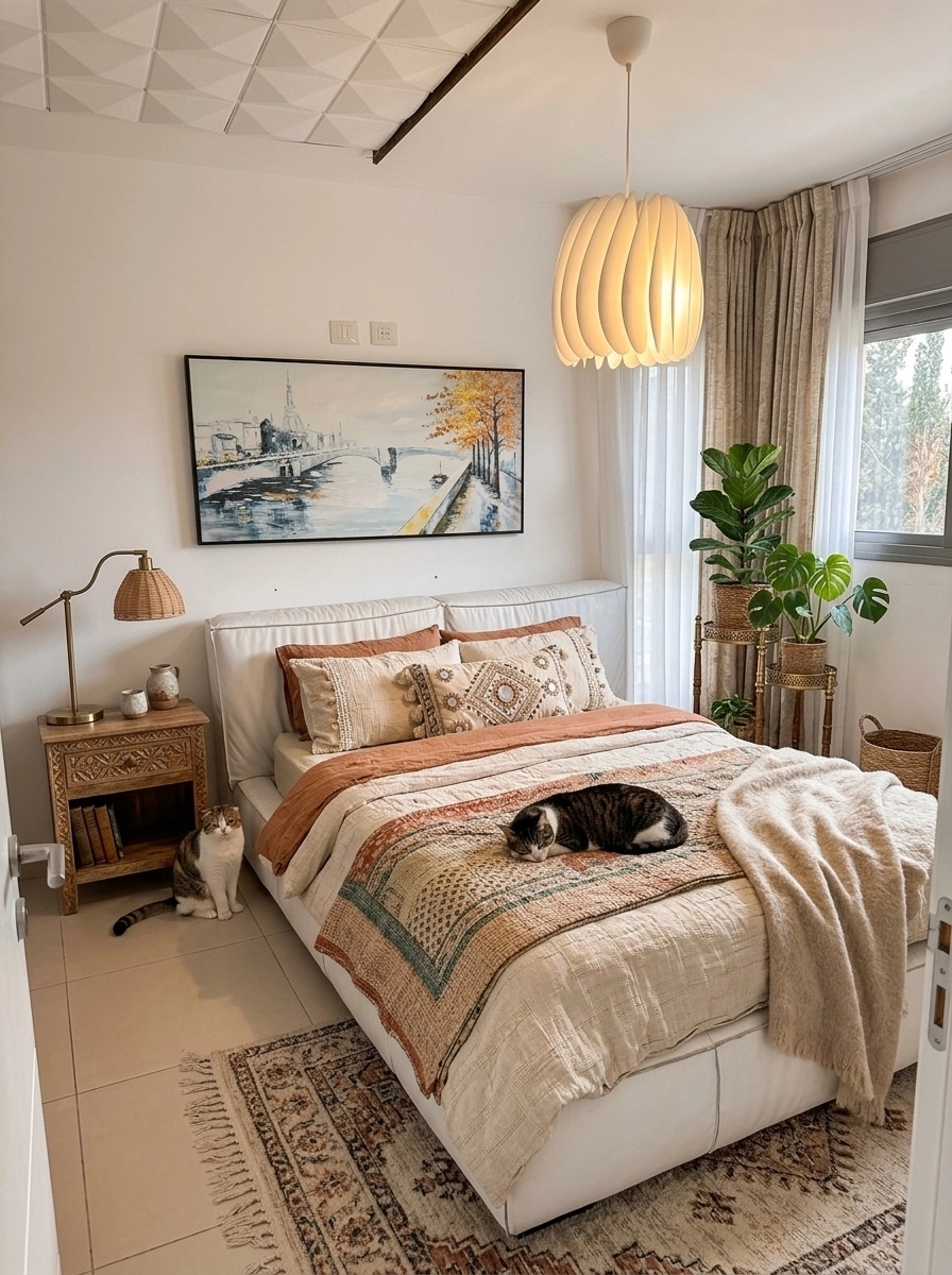 Bohemian Bedroom design — interior photo by GenRoom AI
