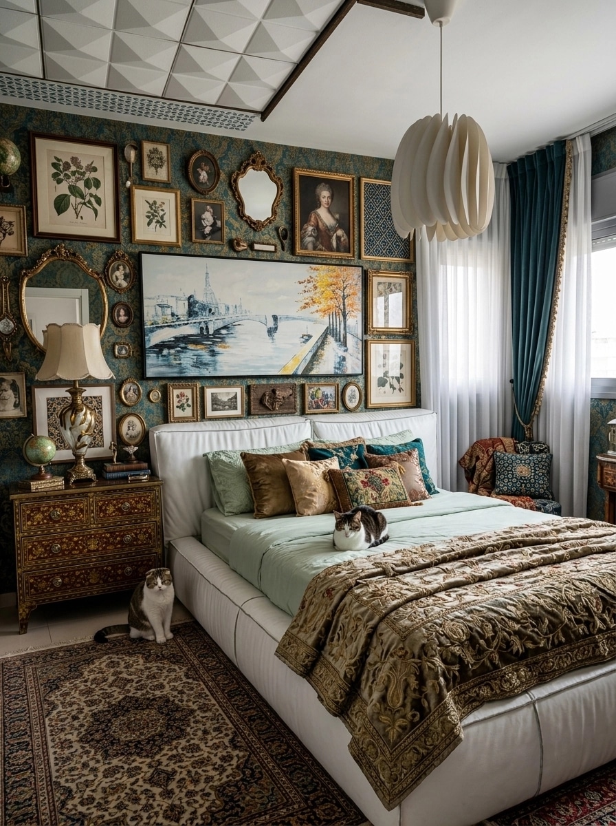 Maximalist Bedroom design — interior photo by GenRoom AI