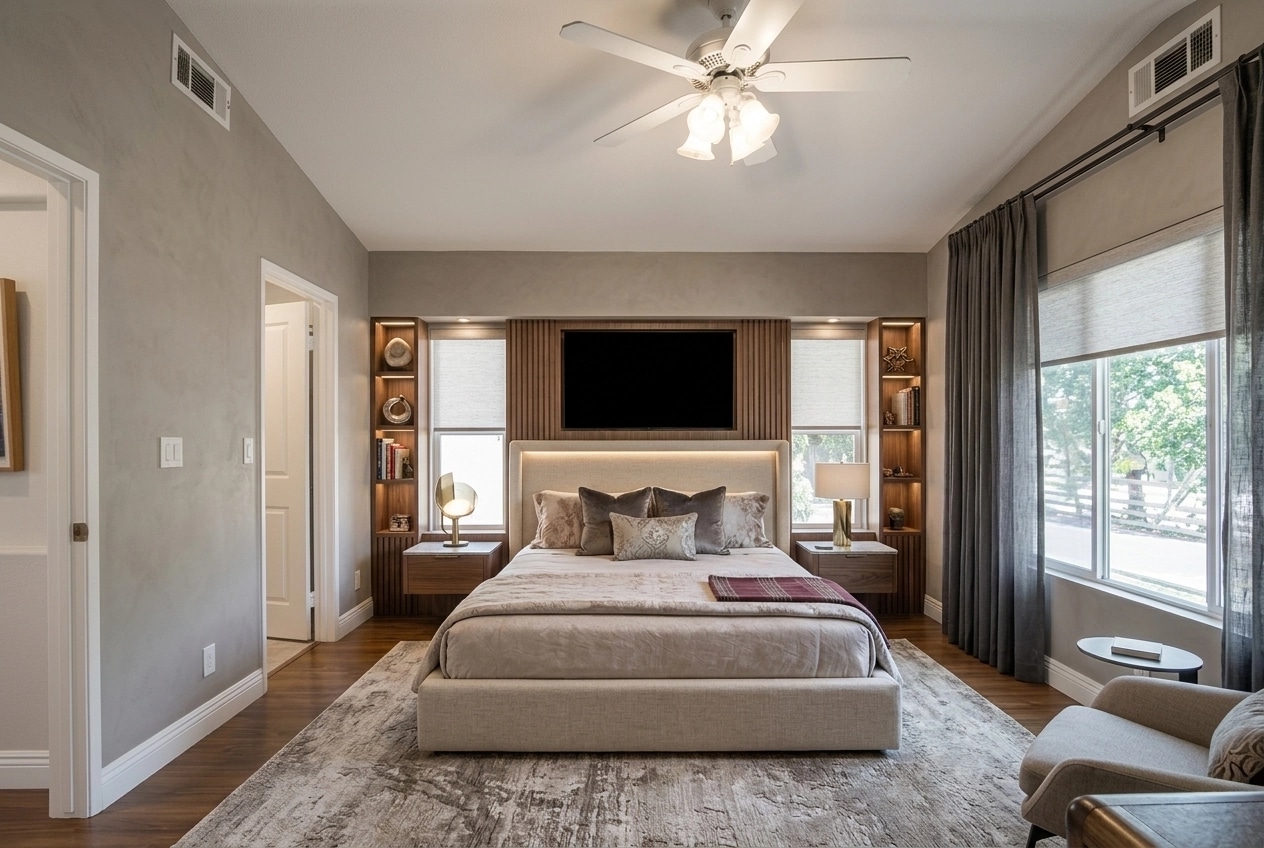 Contemporary Bedroom design — interior photo by GenRoom AI