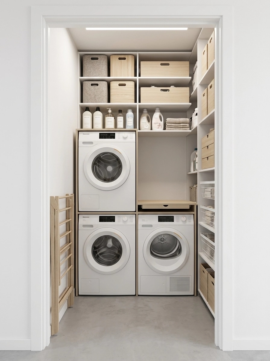 Interior design in Scandinavian style — laundry by GenRoom AI