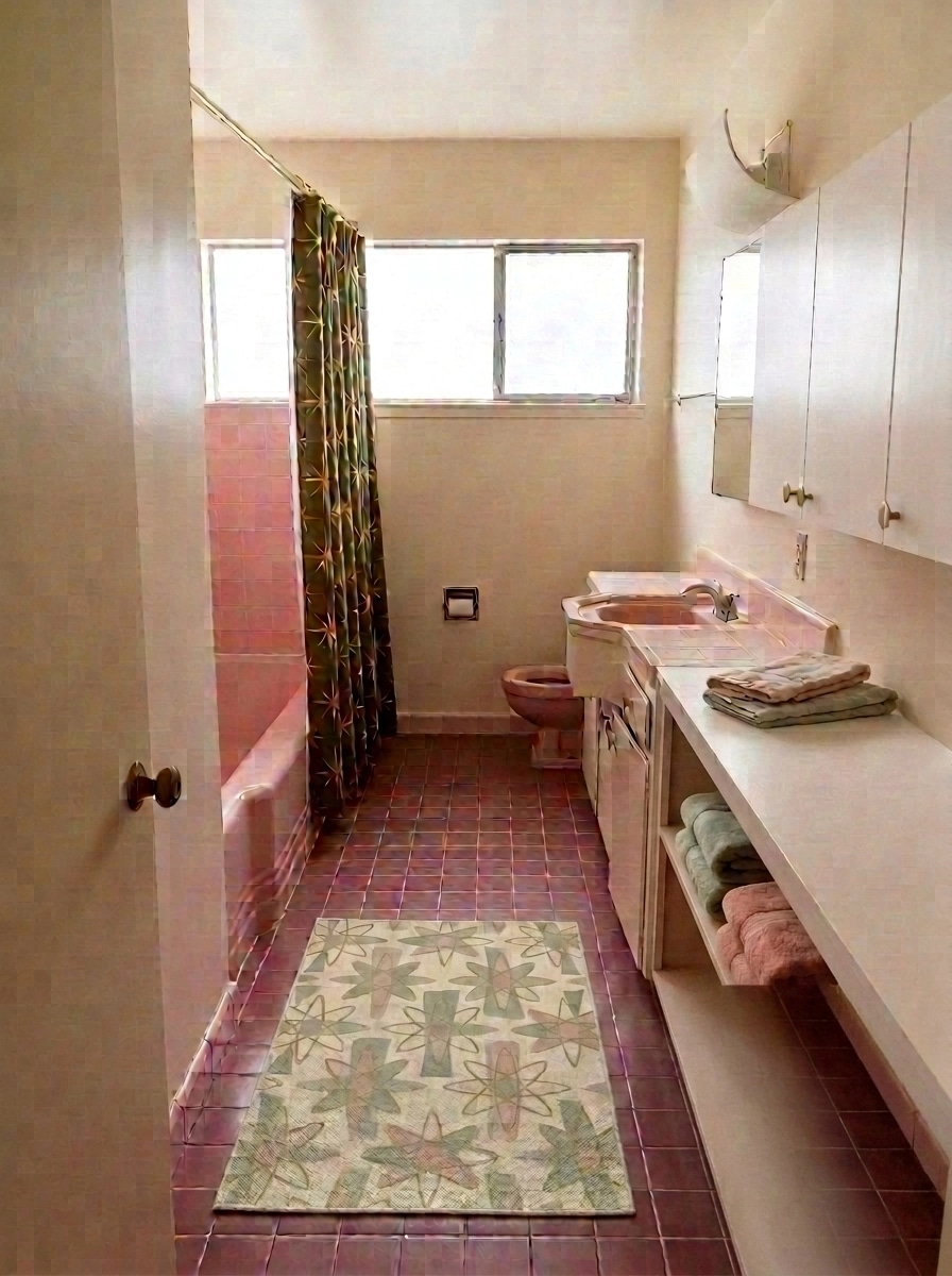 Interior design in Mid-Century Modern style — Bathroom by GenRoom AI
