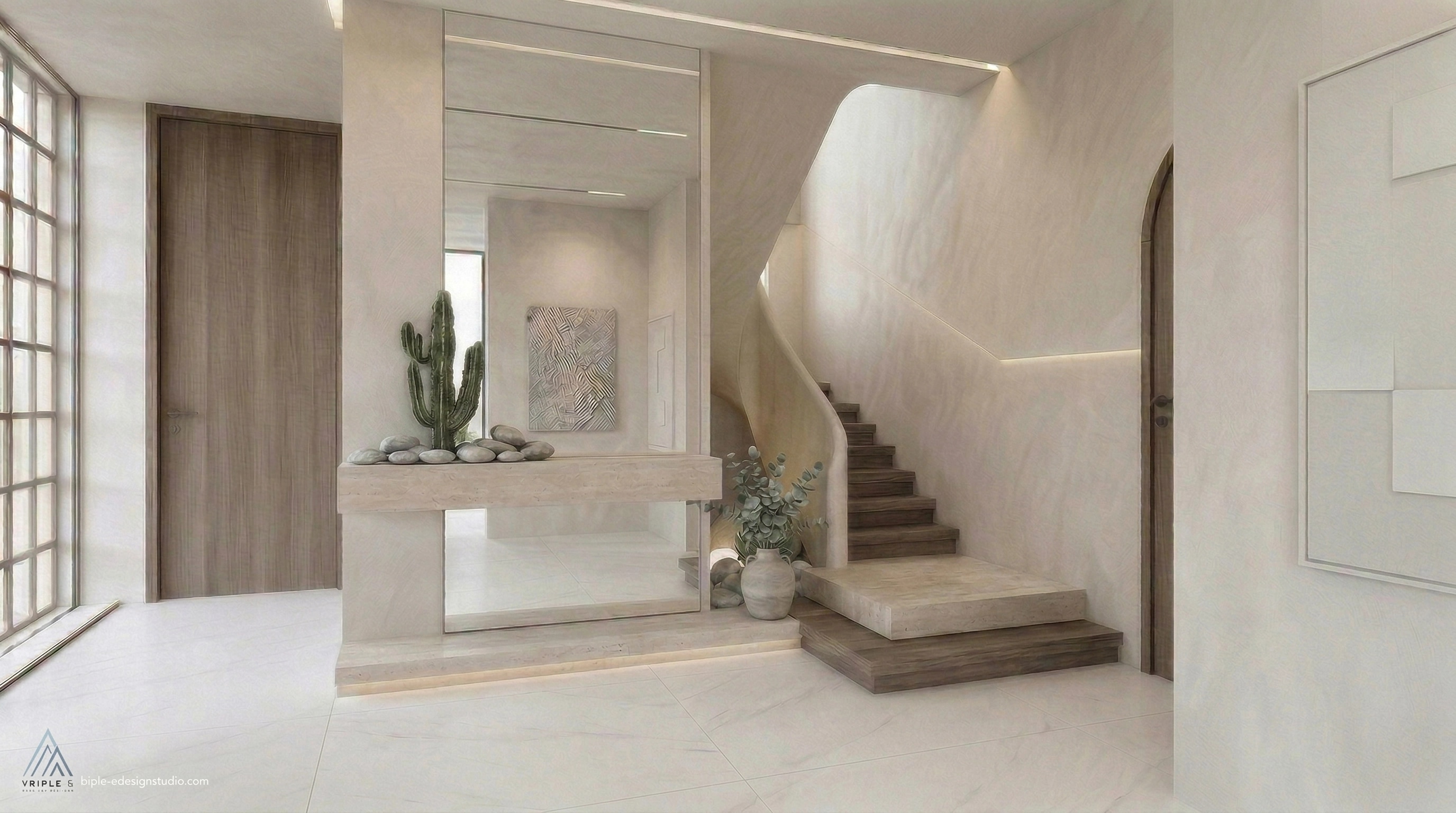Interior design in Mediterranean style — Hallway by GenRoom AI
