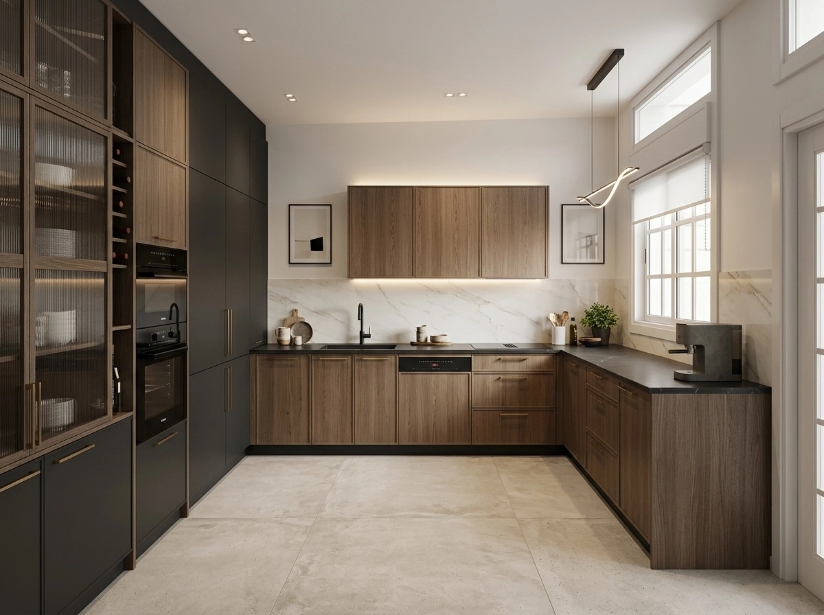 Kitchen interior in Contemporary style — photo by GenRoom AI