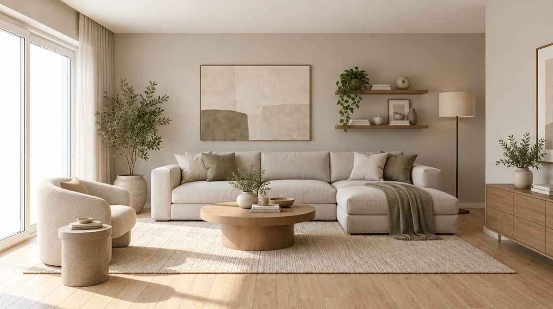 Interior design in Minimalism style — Living Room by GenRoom AI