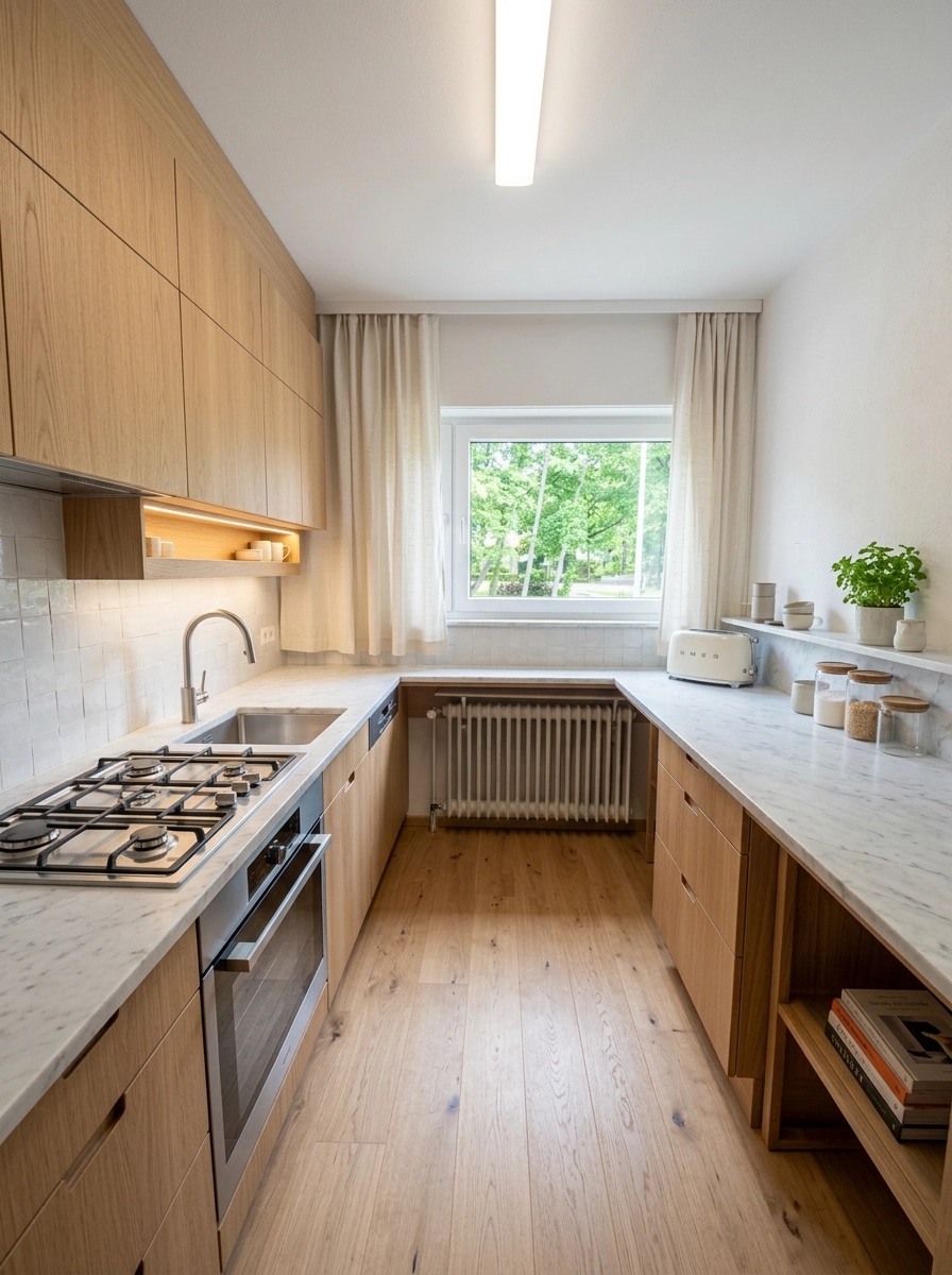 Kitchen interior in Scandinavian style — photo by GenRoom AI