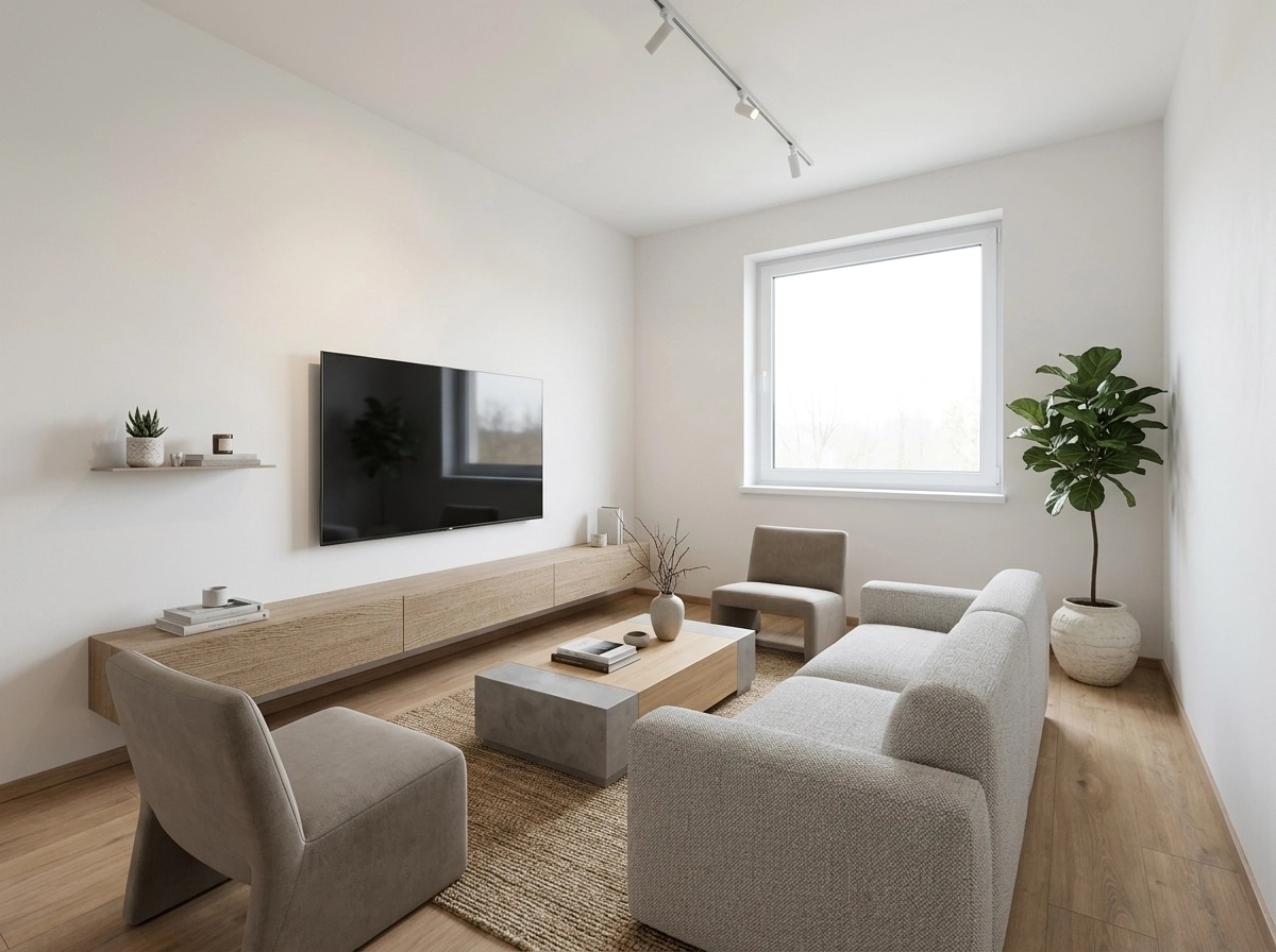 Minimalism Living Room design — interior photo by GenRoom AI