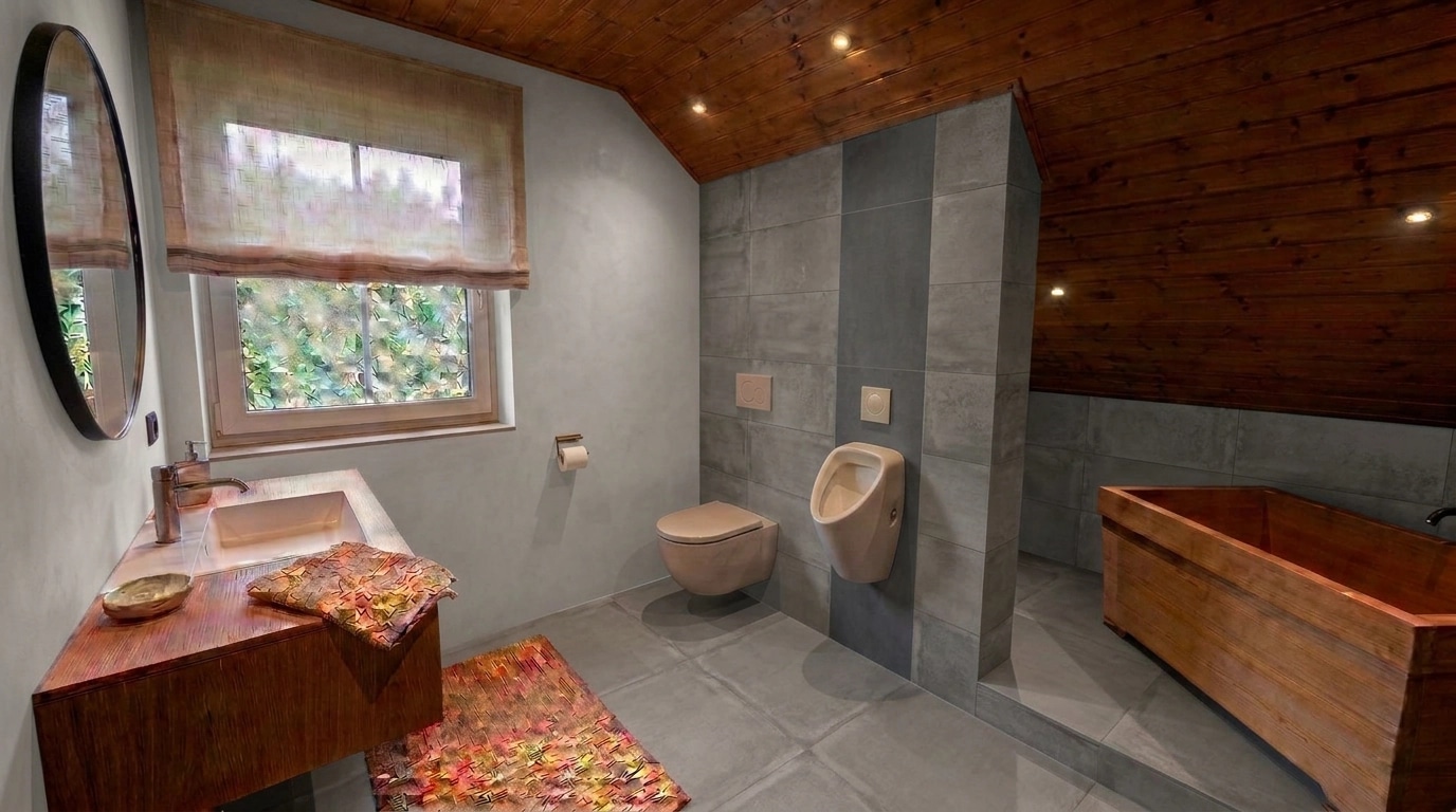 Japandi Bathroom design — interior photo by GenRoom AI